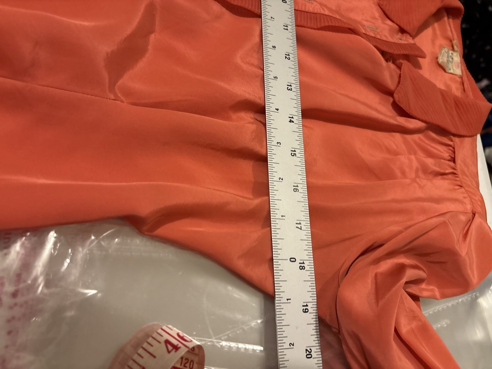 VTG 1940s Pink Button Up Blouse Pink Pleated Collar Retro Rockabilly 40s S Pinup
