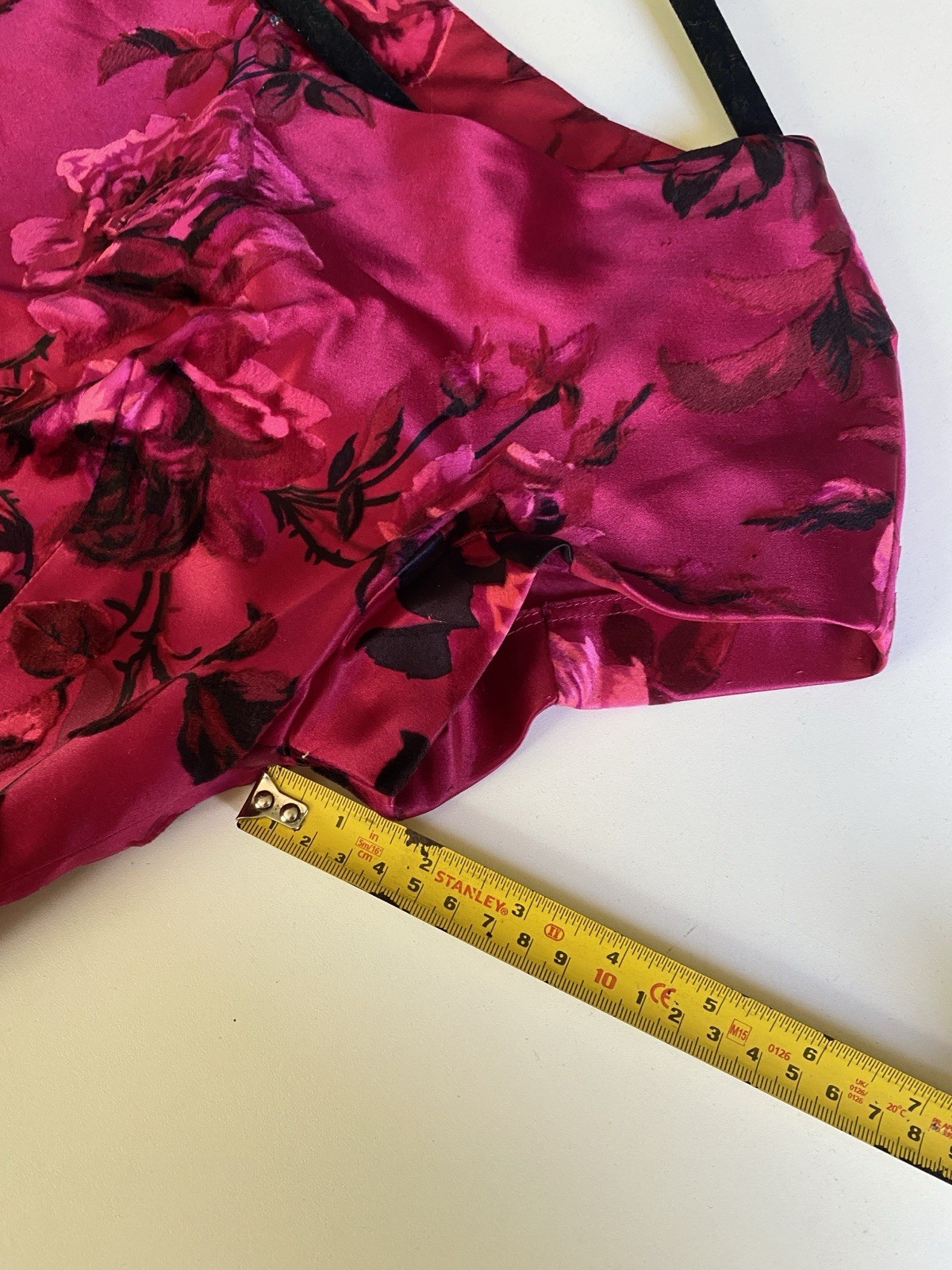 Gorgeous Vintage 50s Adele’s Silk Satin L Velvet Burn Out Dress