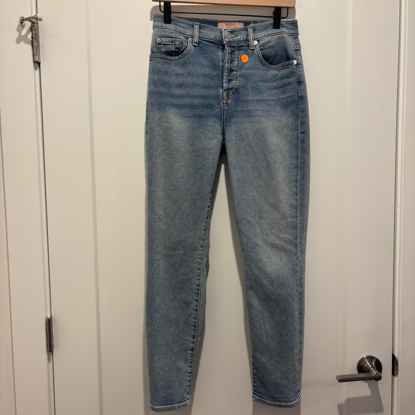 7 For All Mankind Luxe Vintage High Waist Josefina Skinny Jeans Blue 26