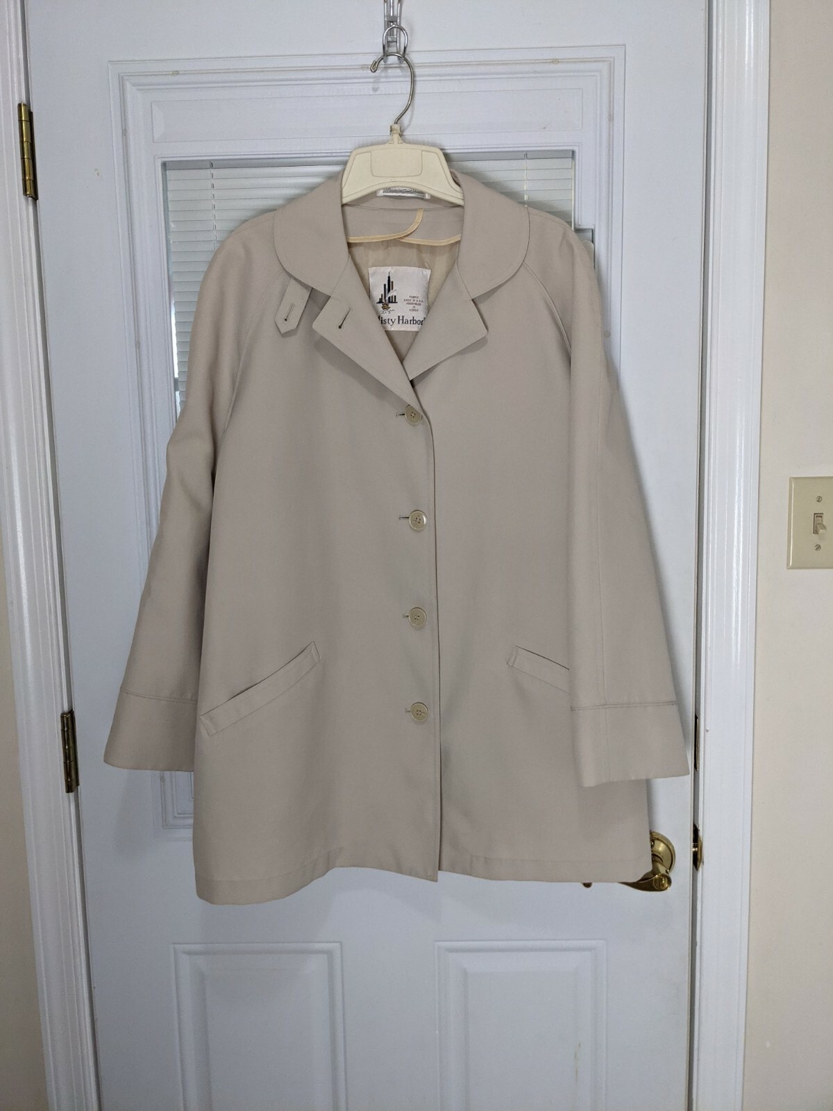 Misty Harbor Women&rsquo;s Vintage Tan Rain Style Lightweight Jacket Size 14R modern 8
