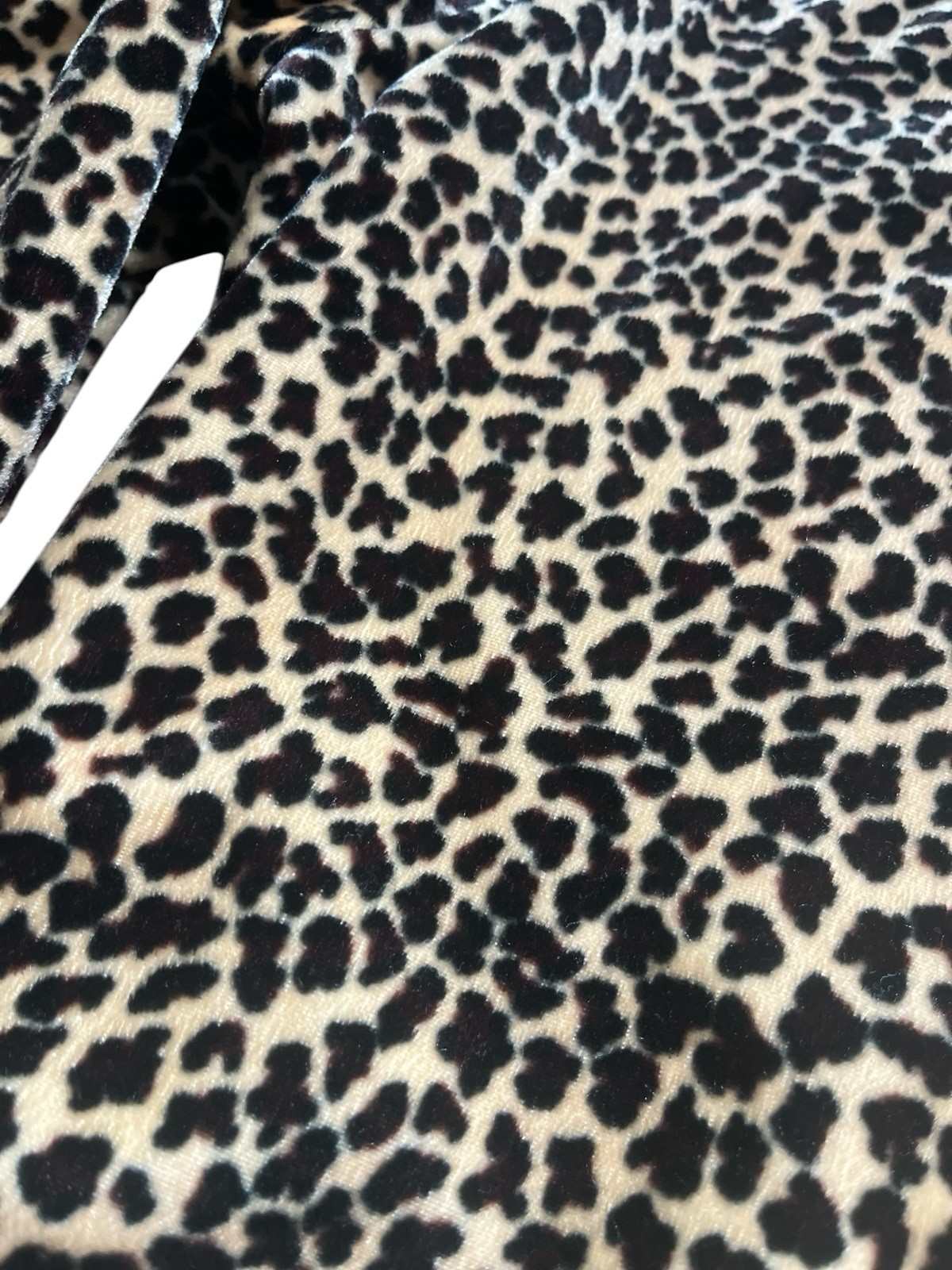 Vintage 1990s Selections Leopard Velour Button Up Shirt