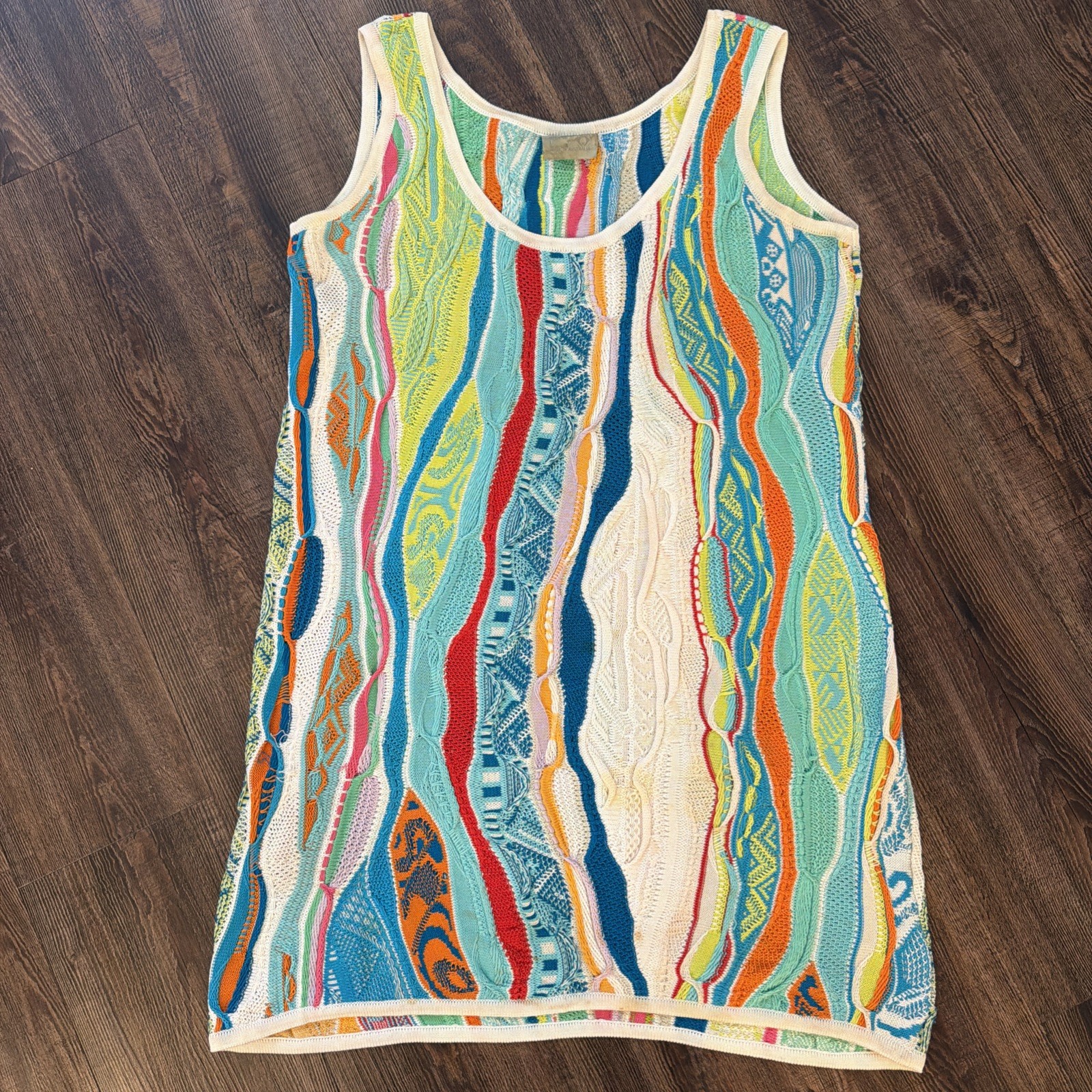 RARE Vintage Australian Merchandised Cotton COOGIE Tank Dress L