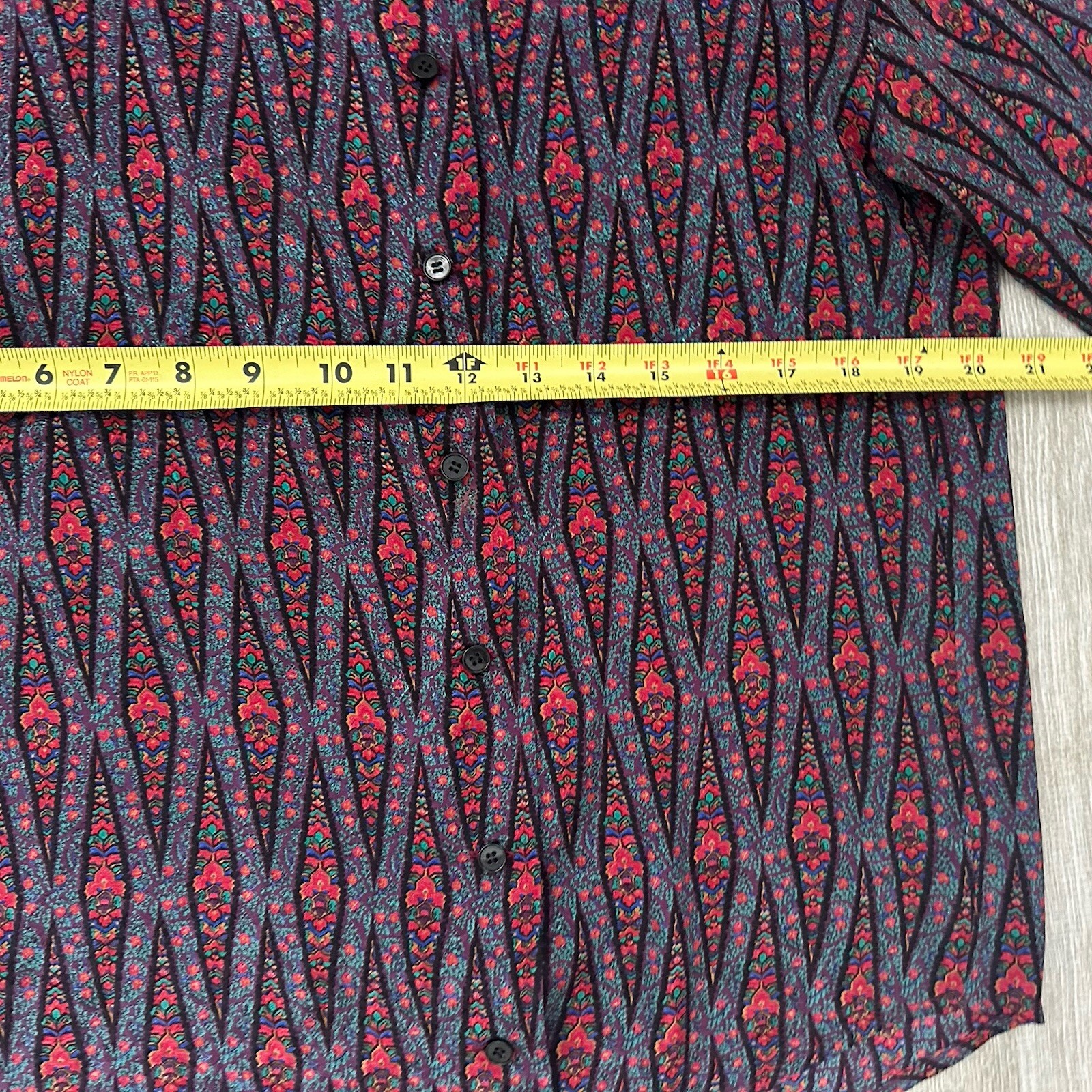 Vintage Emanuel Ungaro Paris Blouse Size 8 Floral 100% Silk Neiman Marcus Exclus