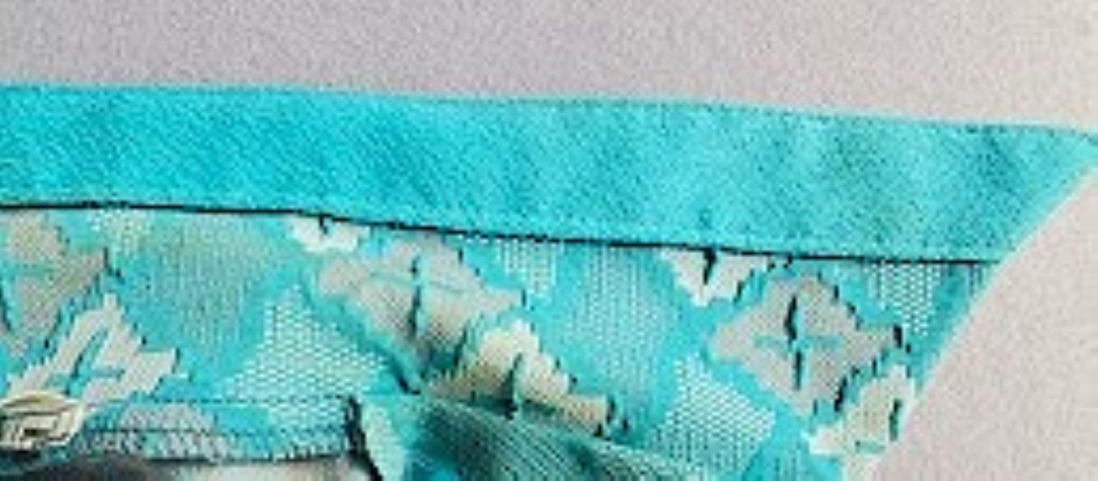 VTG 1970S Geometric Double Knit Shift Dress, Aqua/White Sleeveless Mod Tie L 12