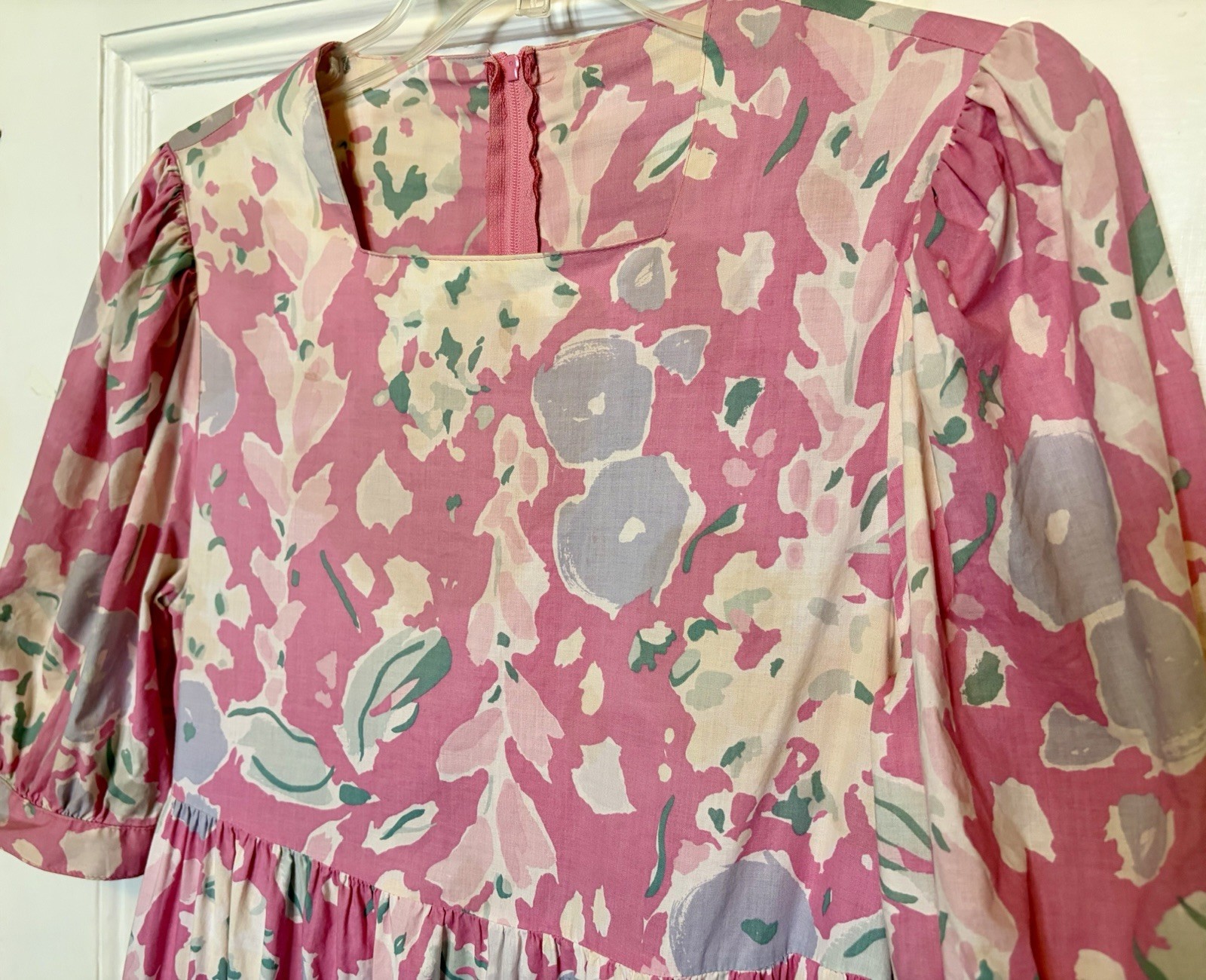 80s Pink Laura Ashley Maxi Rare Print