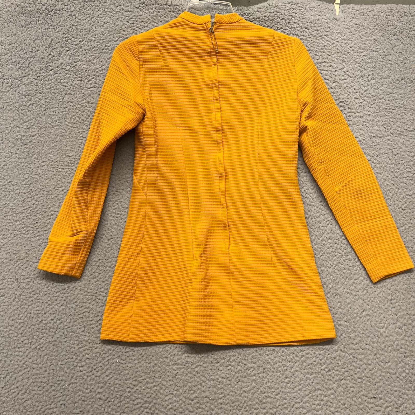 60&rsquo;s Leisure Pant Set Womens S Marigold Yellow Textured Dacron Polyester 70&rsquo;s