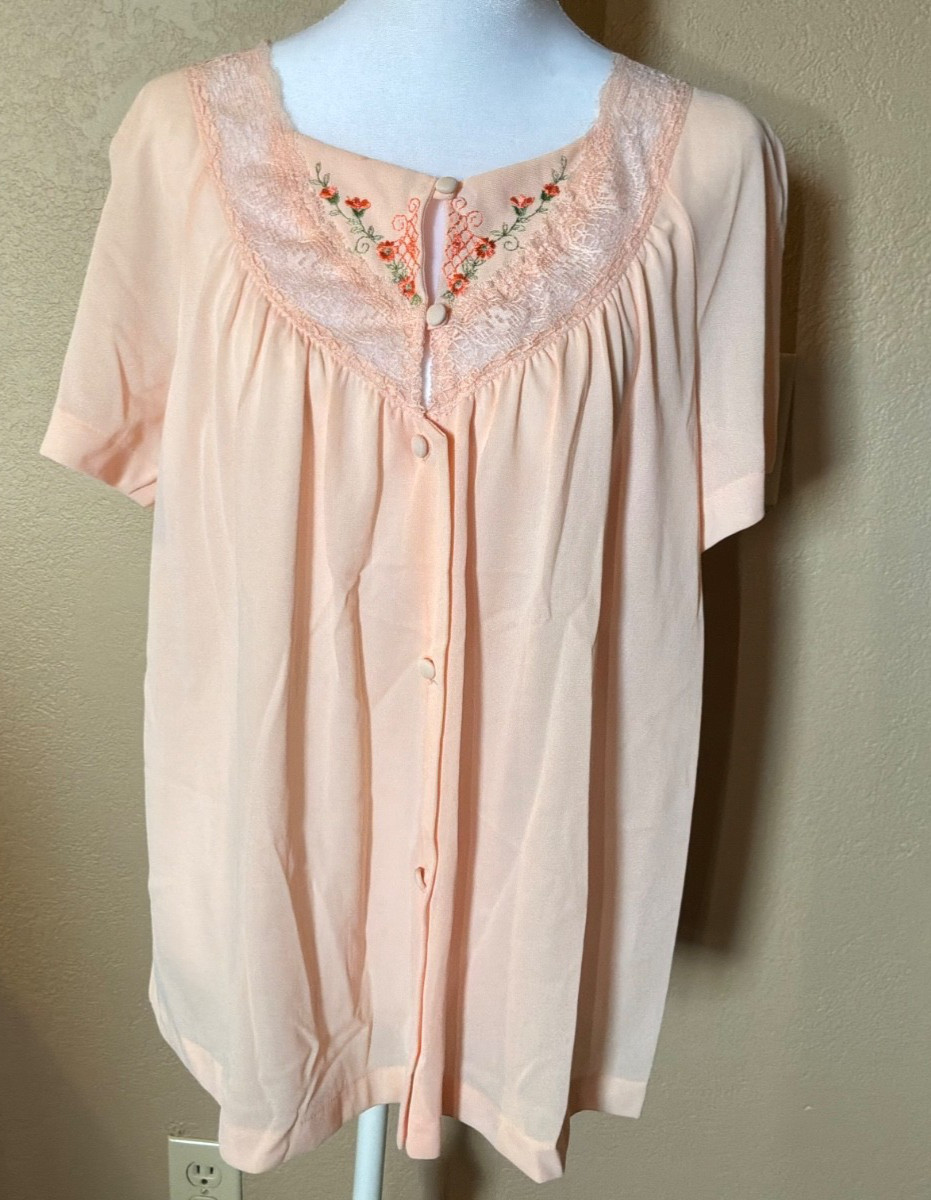 Vtg Gossard Artemis Pajama Top Large