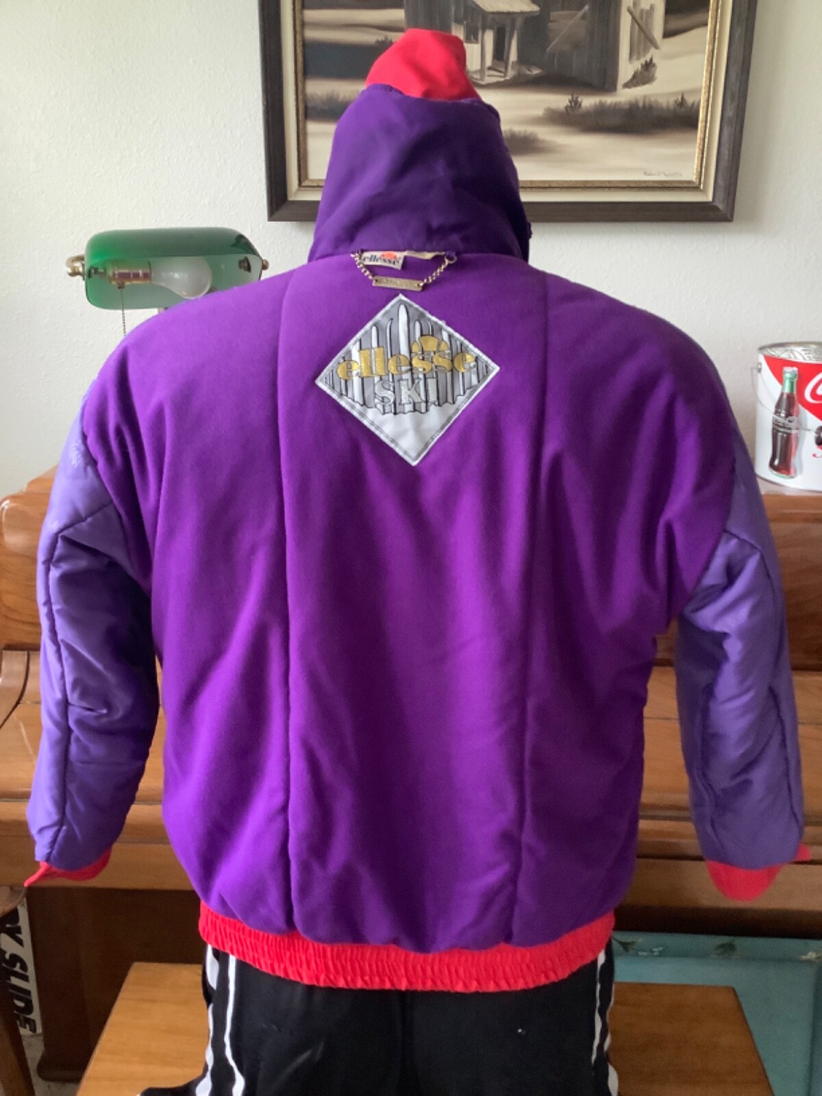 Vintage 80s Womens ELLESSE Ski JACKET Coat SIZE 44 Winter Parka RARE Unisex