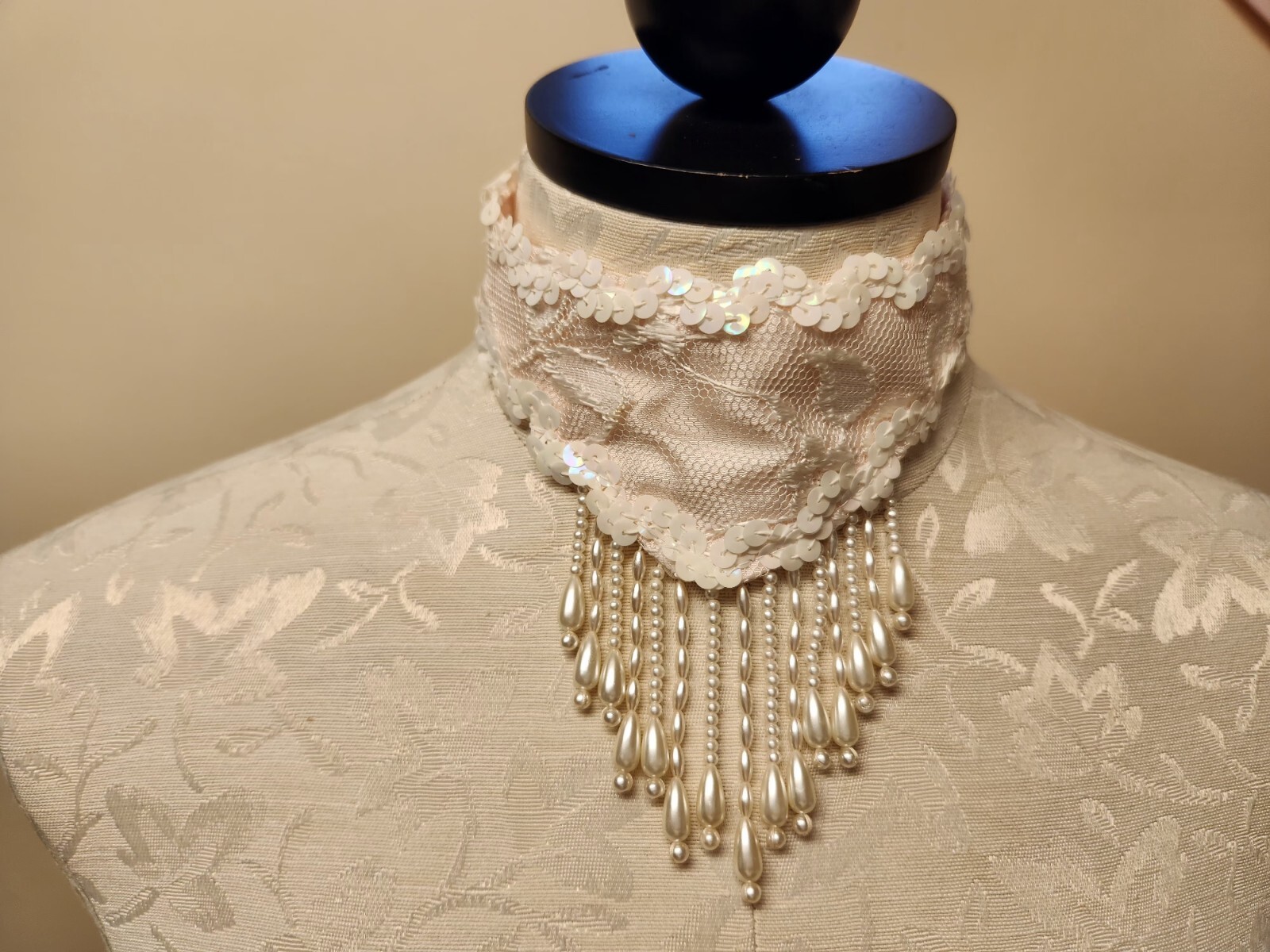 Vtg Alfred Angelo Flirtations Strapless Gown*Fit & Flair*Matching Necklace*9/10
