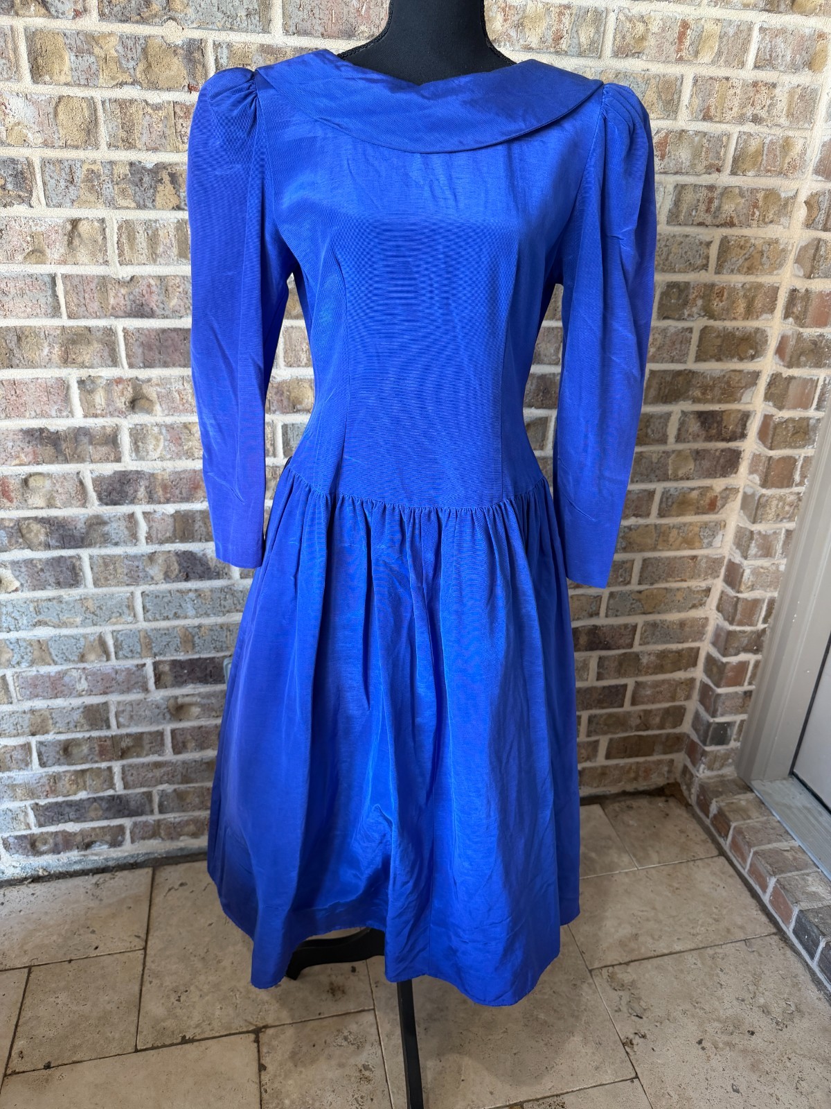 Kathryn Conover New York Vintage 1980&rsquo;s ILGWU tag blue formal tea length dress