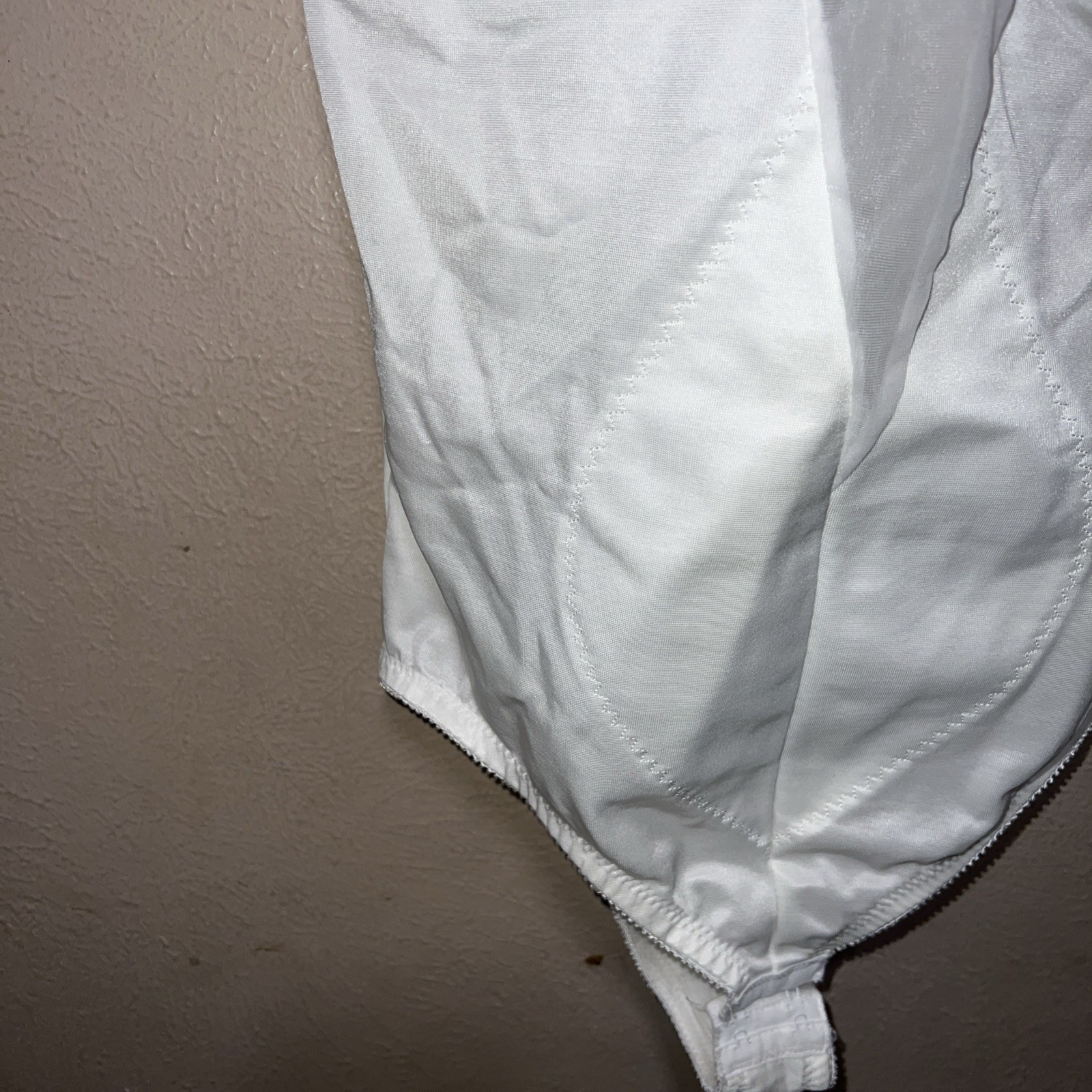 Vtg Glamorise Special Request Body Briefer 46DD 46E White Shaper Bodysuit USA