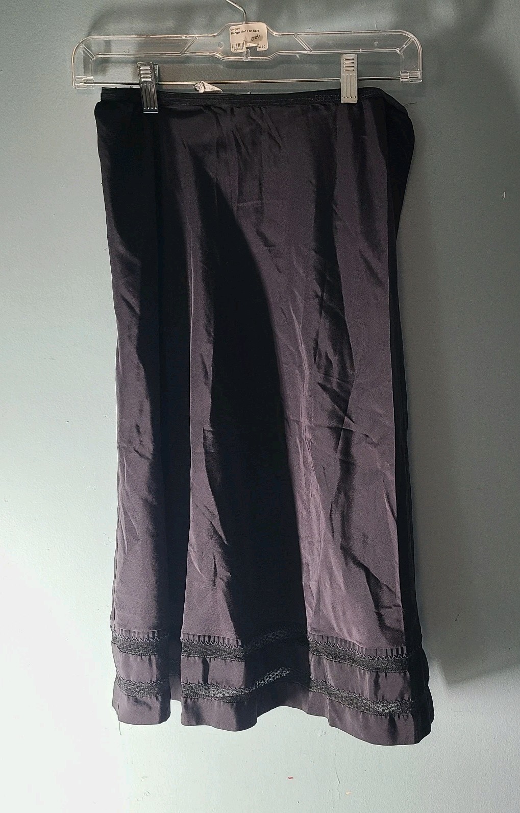 Lady Lynne Black Half Slip Polyester 27” Long Women’s Size Medium Vintage