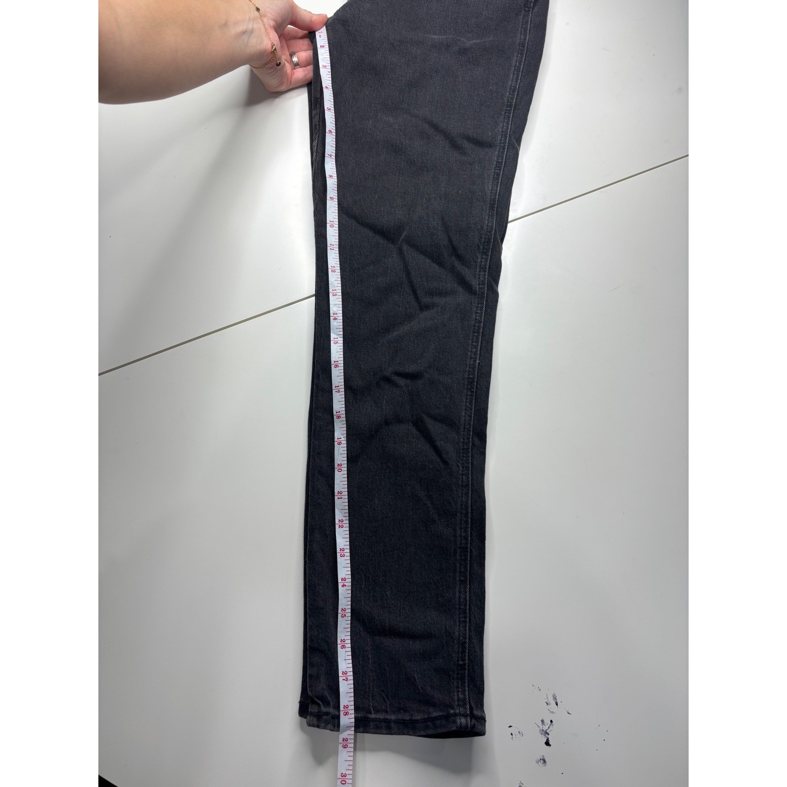 Old Navy Womens High-Rise Vintage Slim Jeans Washed Black Size 0 Denim Pants