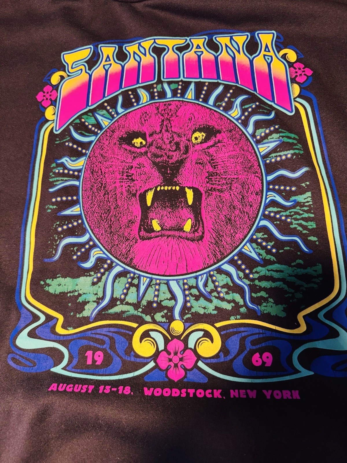 🔥 Santana Graphic Crew Neck Sweater Men’s XL 1969 Woodstock, NY 1969