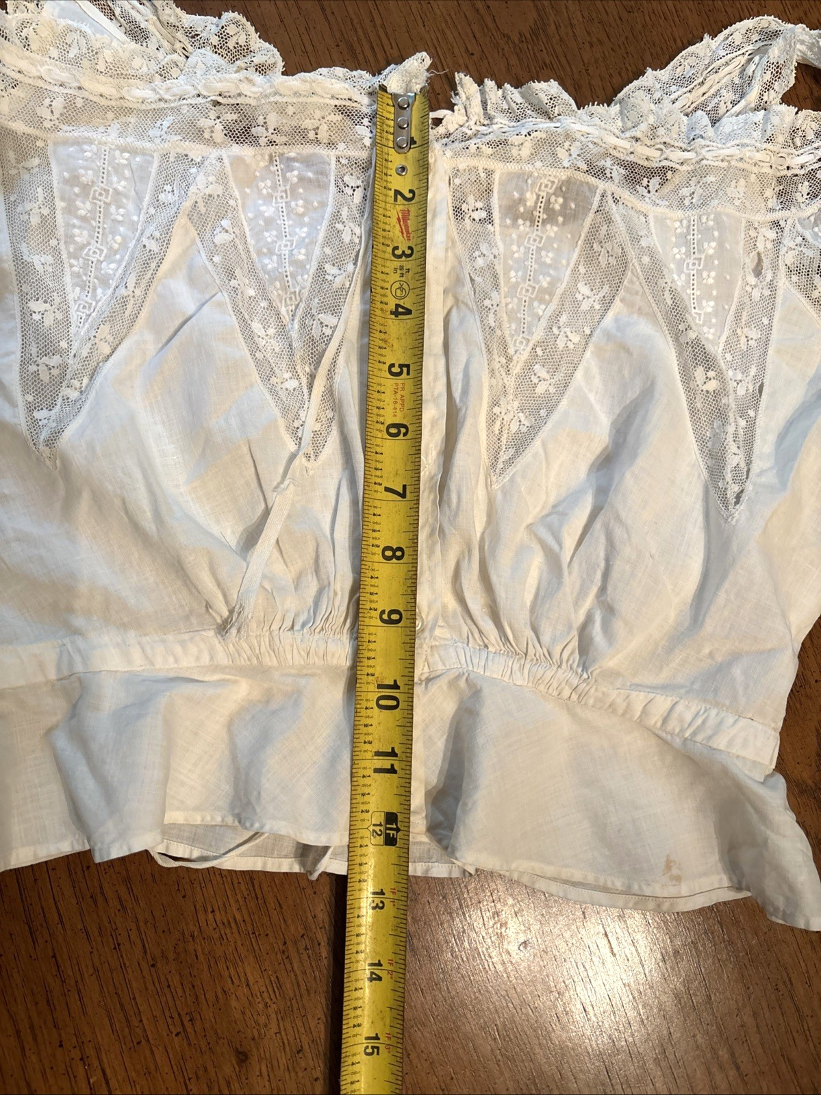 ANTIQUE VICTORIAN EDWARIAN CAMISOLE CORSET COVER LACE COTTON S Grannycore Read