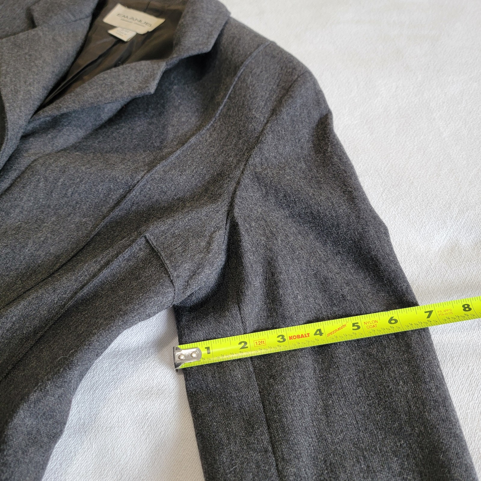 Vintage 90 Single Breasted Blazer Emanuel Ungaro Grey Tailored Women Size S 6/40