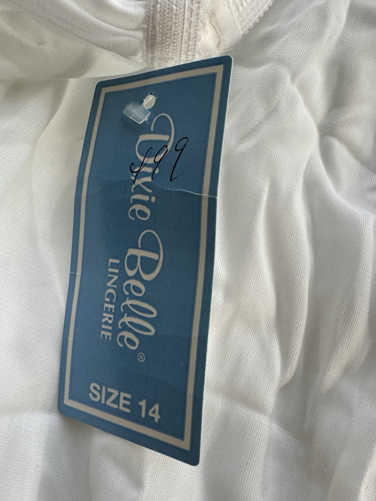VTG Dixie Belle Sheer Nylon High Waist Panties White Sculpted Feature 3 In Lot