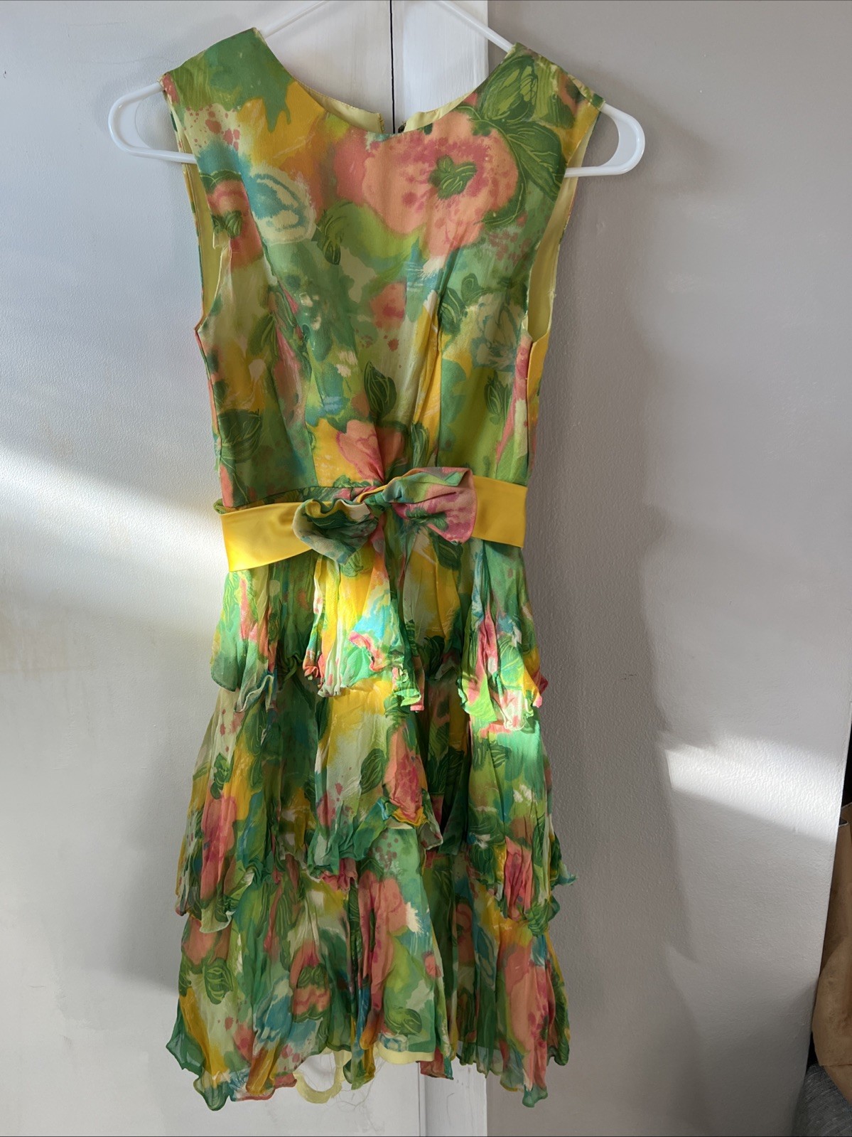 S 1960s Sleeveless Shift Dress Spring Summer NOS 60s VTG