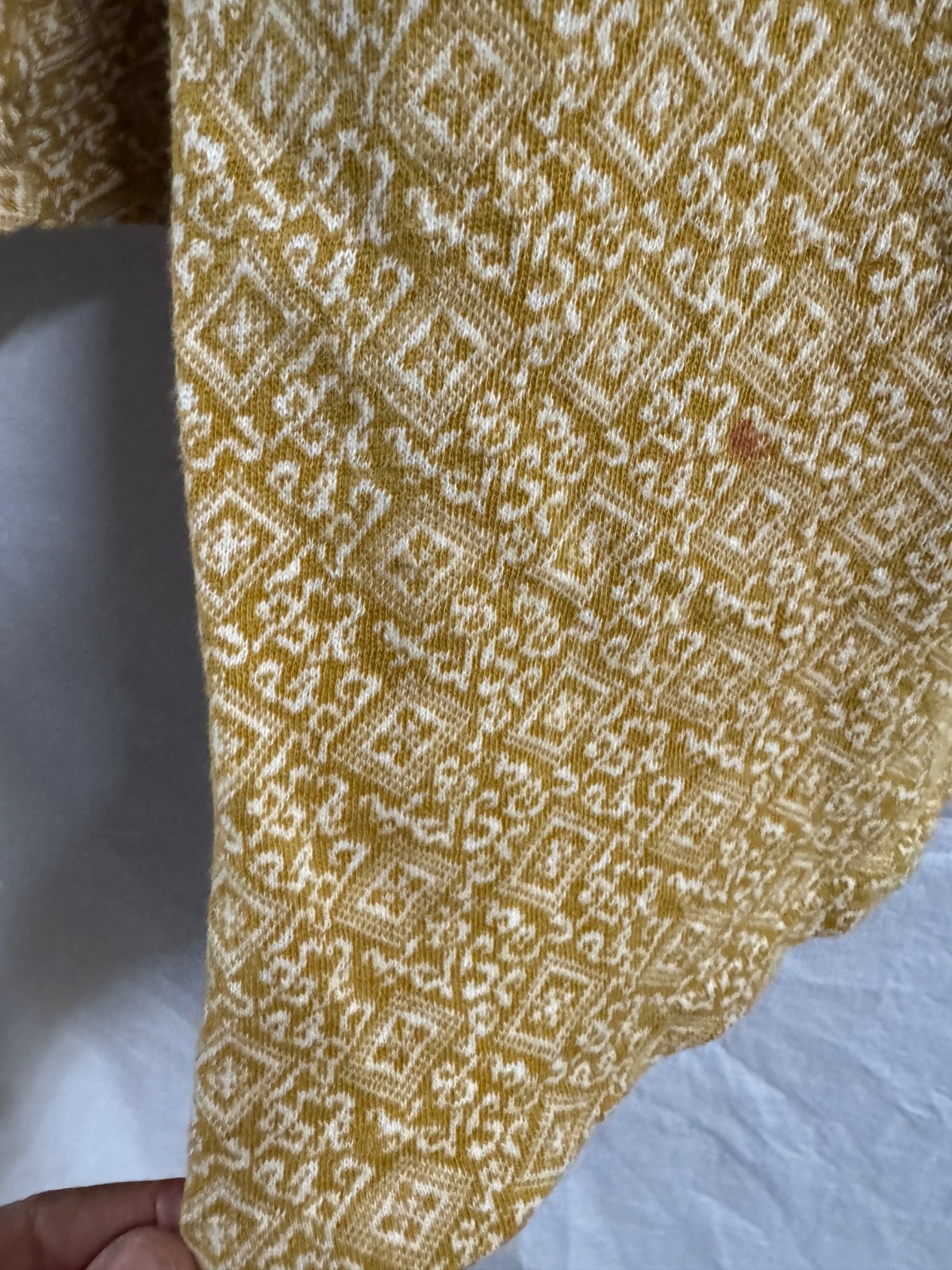 Rare Raybrooke S/M Vintage T Shirt Top 60s Cotton Knit Gold Eyelet Boatneck