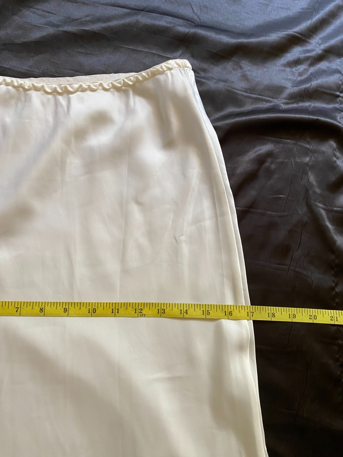 Vintage 1960s Odetta Barsa White Embroidered Skirt Slip Boho Milkmaid Small