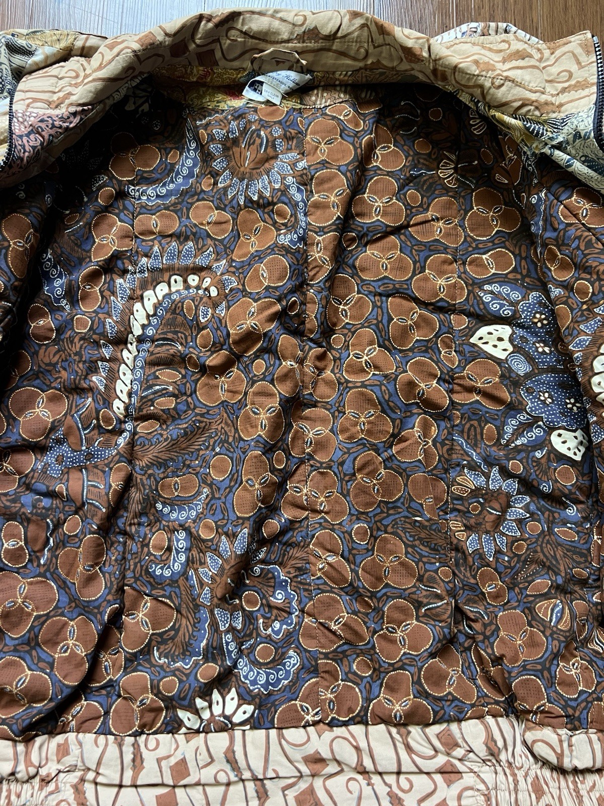 Vintage 90s Patchwork Bomber Jacket Boho Hippie Quilted Multicolor Full Zip