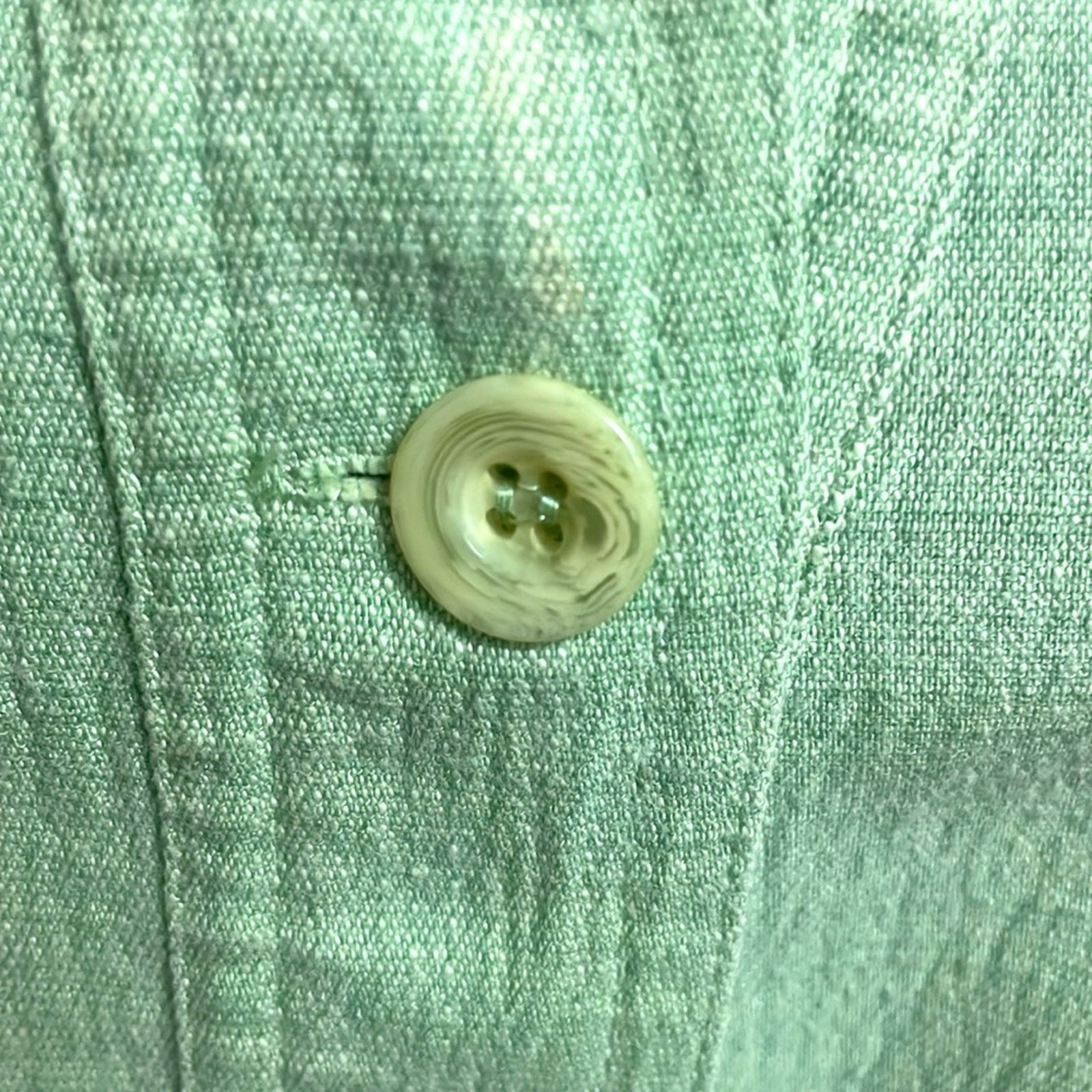 Vintage Lime Green Button Up Crewneck Jacket