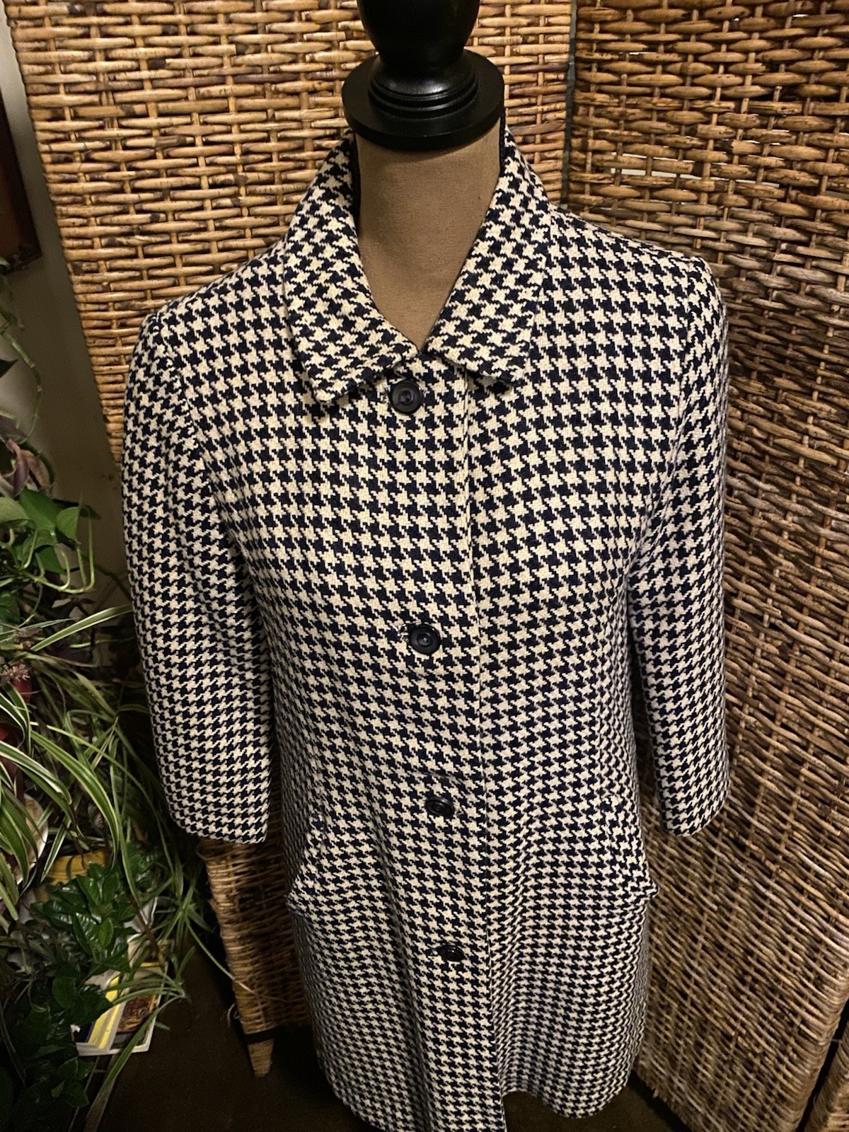 Vintage 50s Wool Coat With Lining Measurements In Details