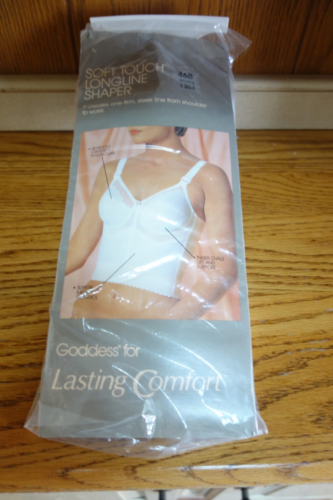 Vintage JCP Goddess Longline Shaper Size 46B #1304 White NOS