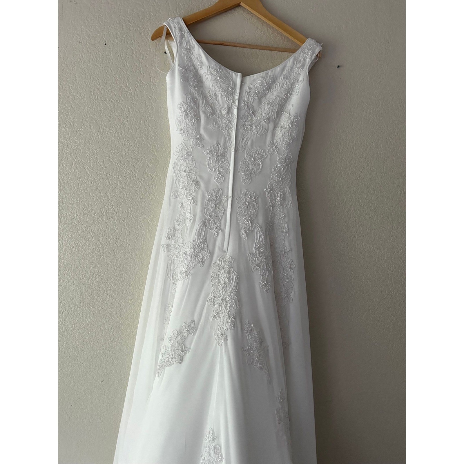 Moonlit Ceremony | Moonlight Beaded Lace Wedding Gown | Chapel Train