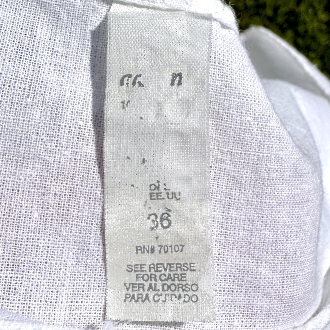 90s simple white linen panel slip dress women’s size medium