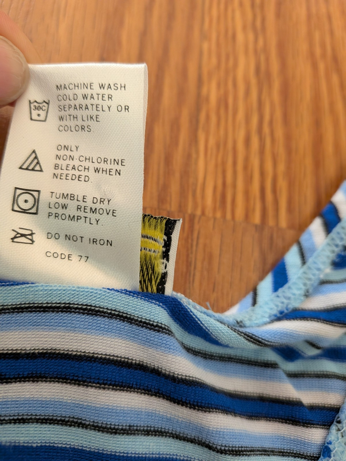 Vintage Jacques Moret workout striped tank top shelf bra 90s blue USA racerback