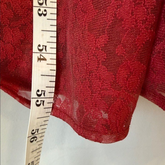 Vintage 70&rsquo;s Red Lace Donna Richard for Gilligan & O&rsquo;Malley Nightgown Dress Med