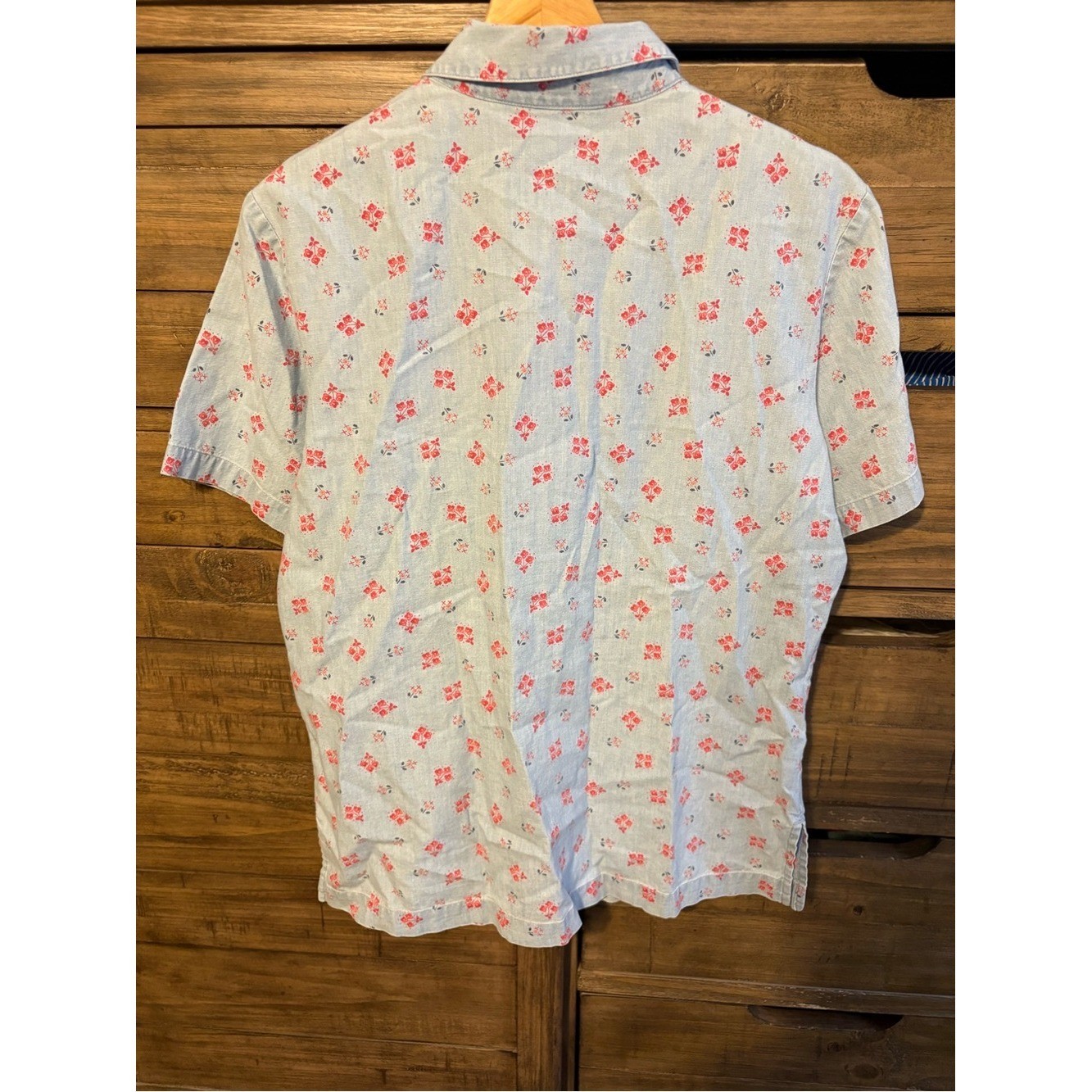 Bechamel Vintage Floral Chambray Button Up Shirt Women&rsquo;s S Cottagecore Blouse