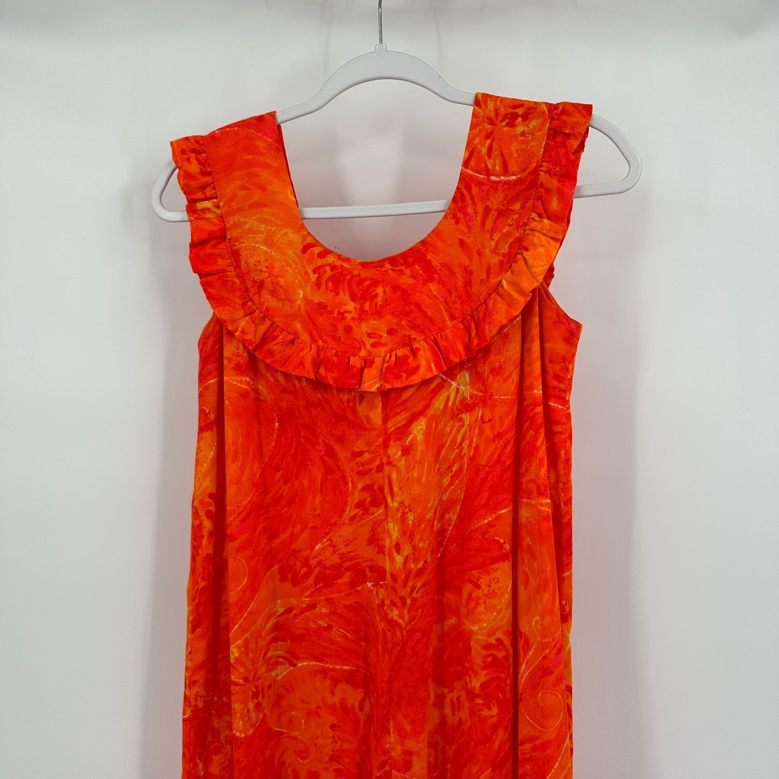 Mildreds of Hawaii Womens Vintage Maxi Dress Size 8 60s 70s Mid Century Tropical