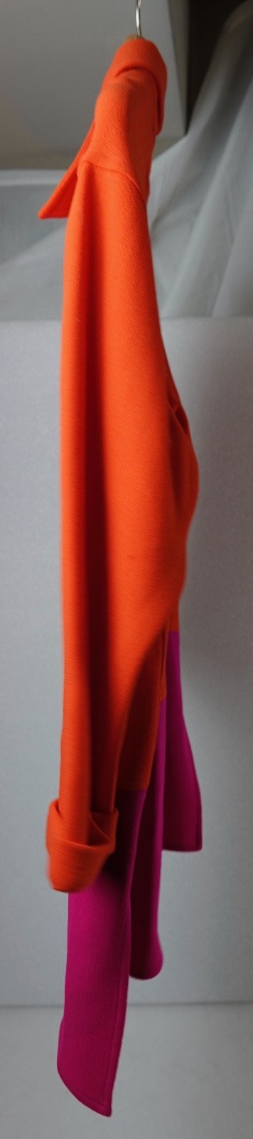 VINTAGE WOMANS EMANUEL UNGARO ORANGE COLORBLOCK 1960&rsquo;S JACKET 4/38