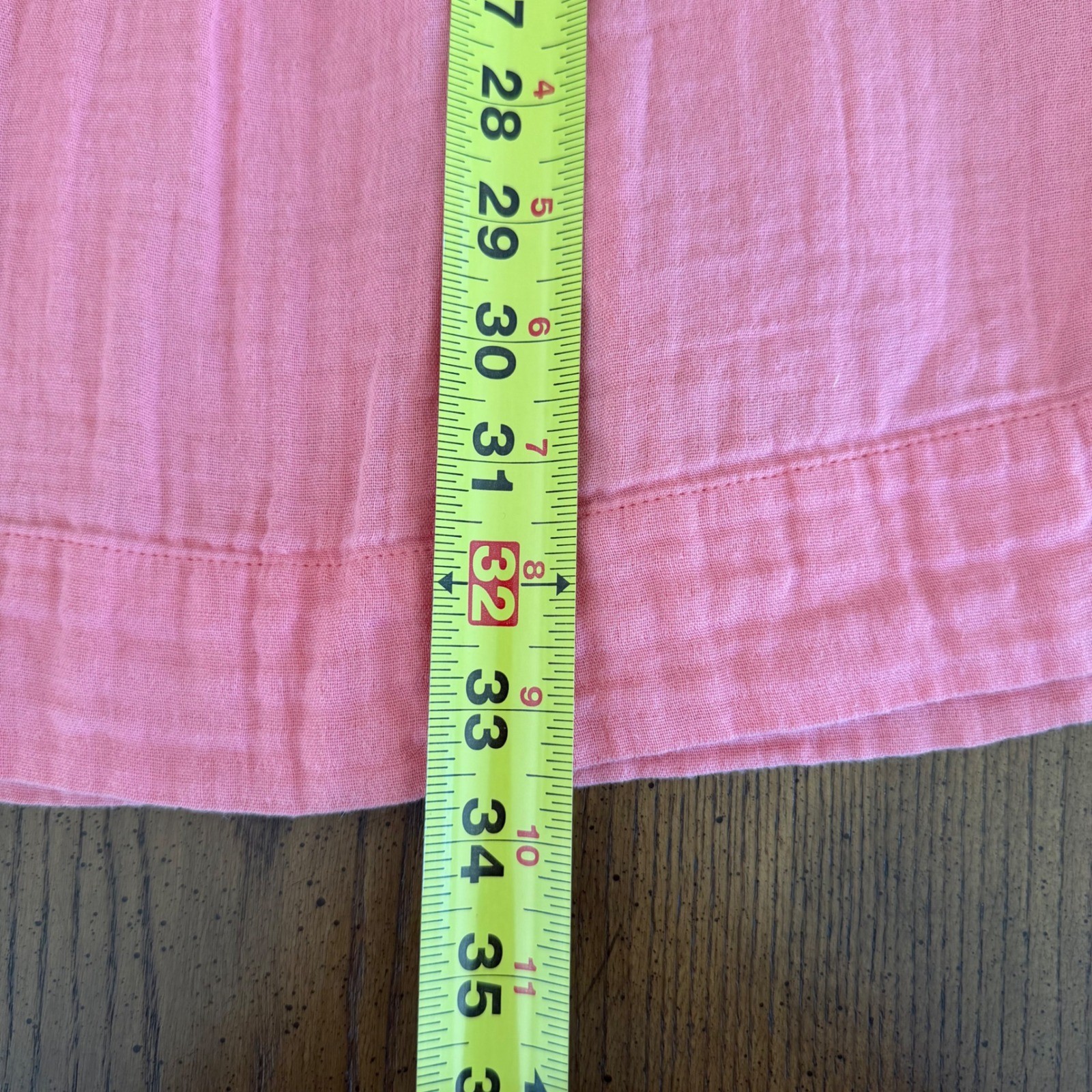 Old Navy Crinkle Gauze Flutter Sleeve Peach Dress V-Neck Tiered Pockets Medium