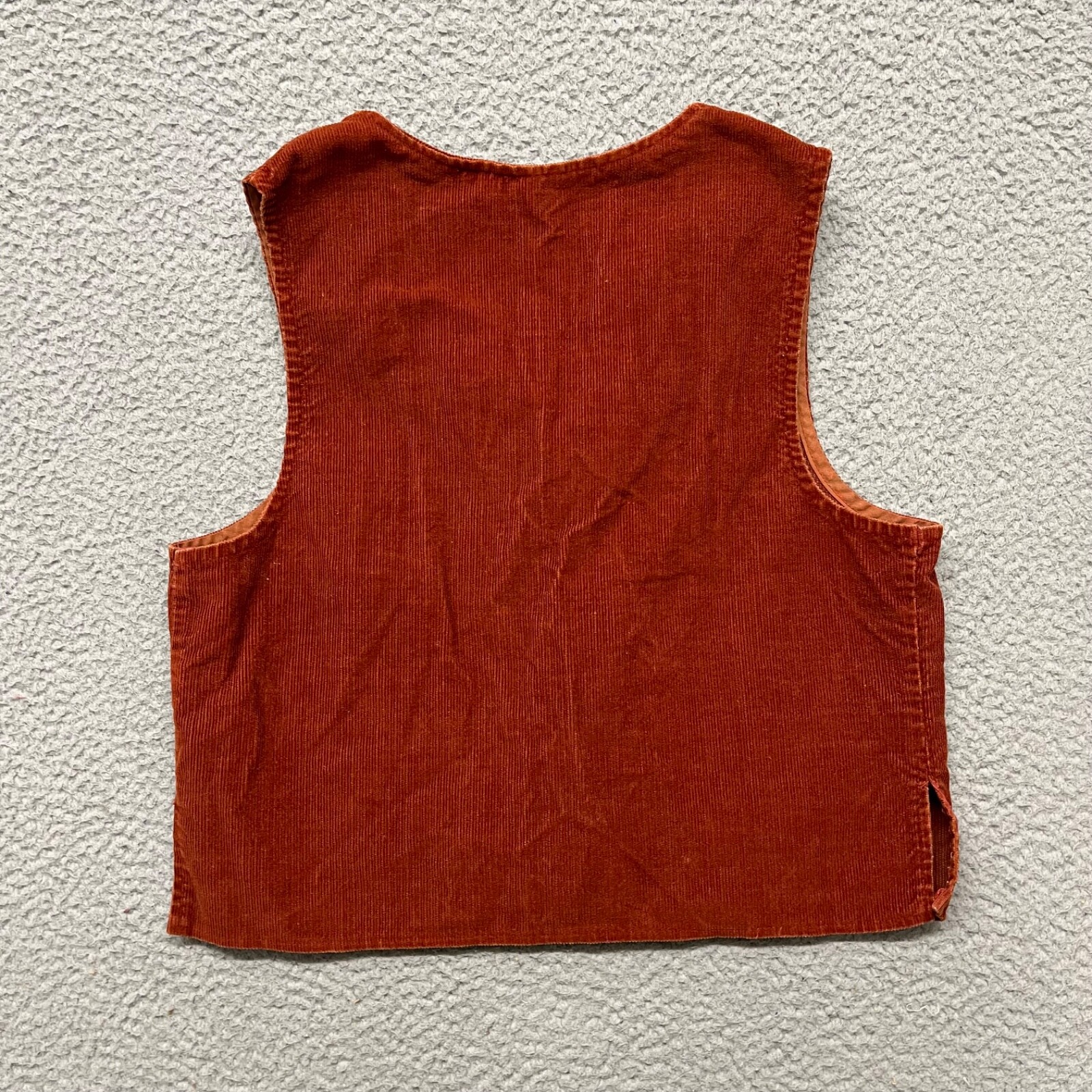 Vintage Sears Jr Bazaar Vest Brown Corduroy 60&rsquo;s 70&rsquo;s Retro Disco Western