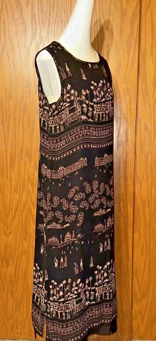 Vintage MELROSE STUDIO Long Jacket Dress Petite Size XL Made in USA
