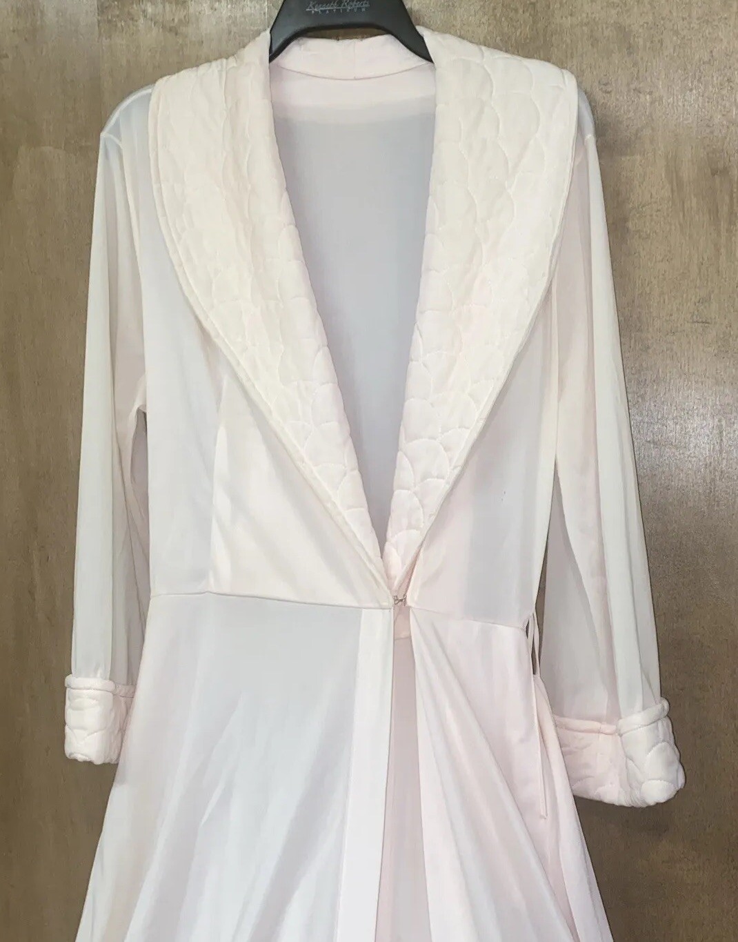 VTG Van Raalte Long All Nylon Soft Pink Peignoir Robe 132’ Sweep Olga Style