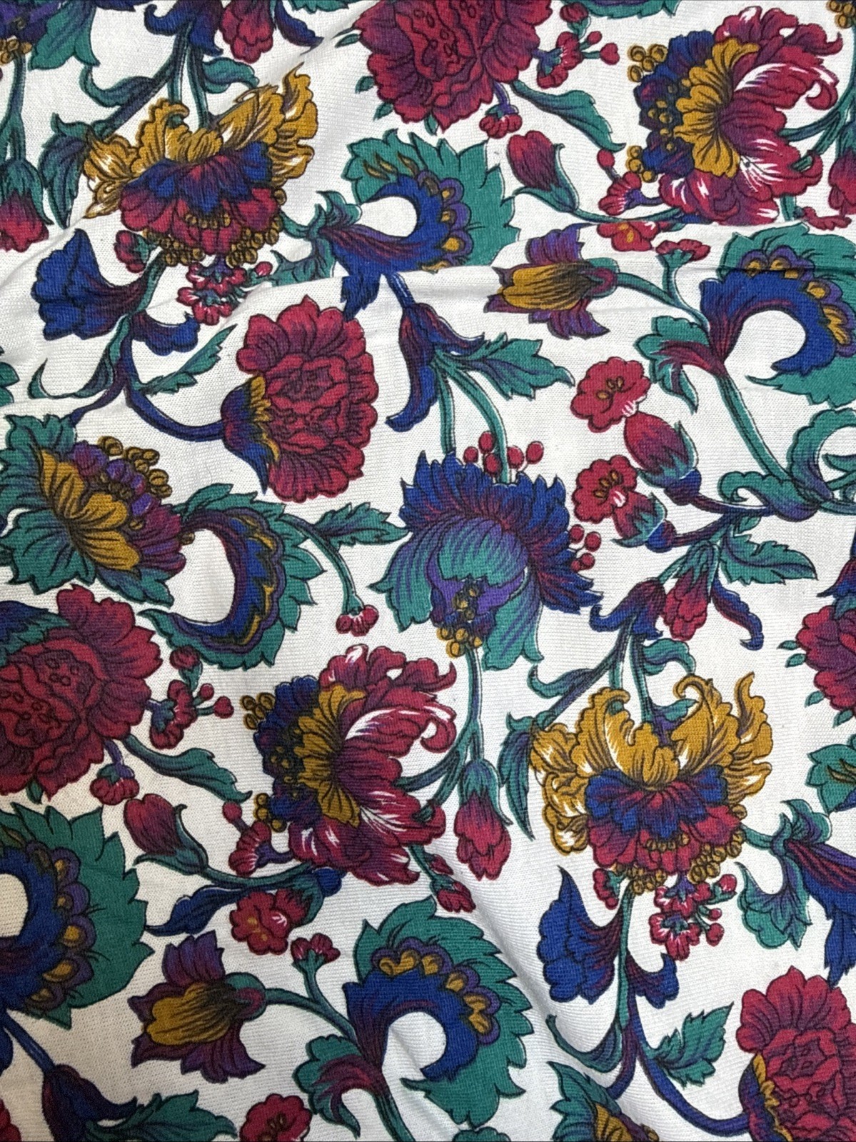 VTG Max & Diane Floral Paisley Long Sleeve Blouse Top Shirt Secretary Geek NWT S