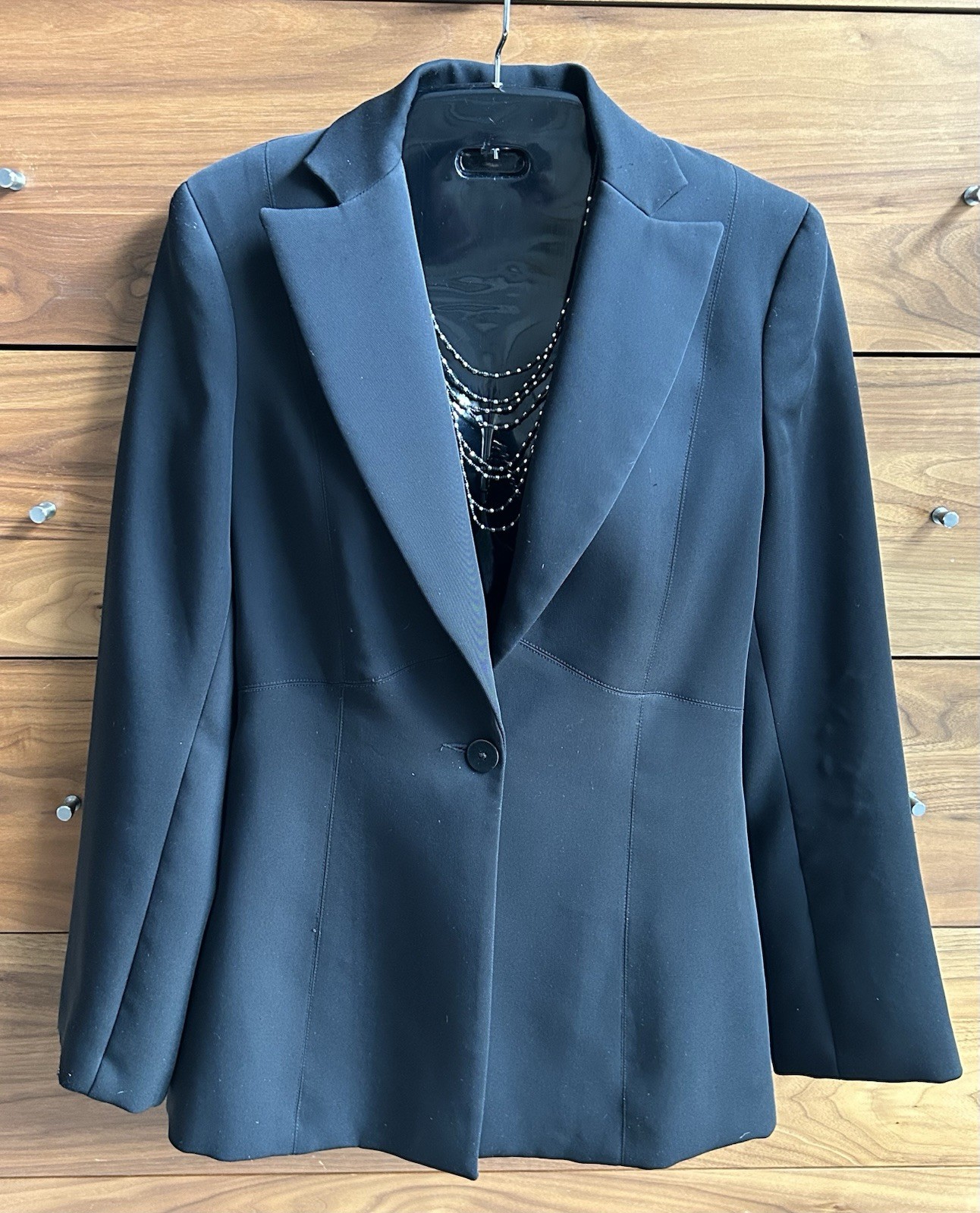 90’s Vintage Blazer Laundry By Shelli Segal Black Jacket sz 4 Made In USA 1995