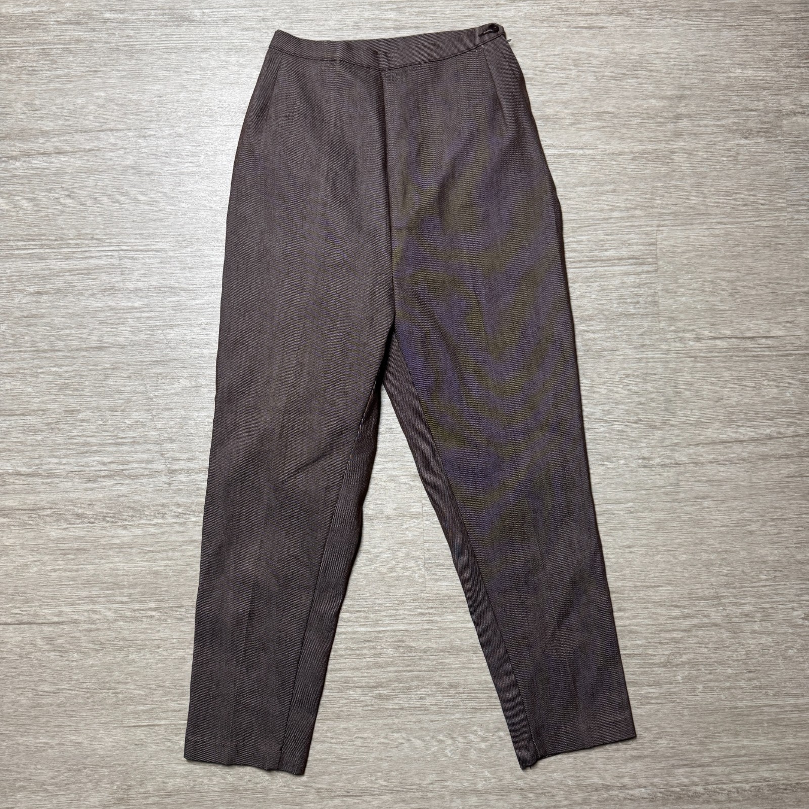 Vintage 60s 70s Jeanie Blue Bell Womens Pants Brown Trousers Crop 22×24