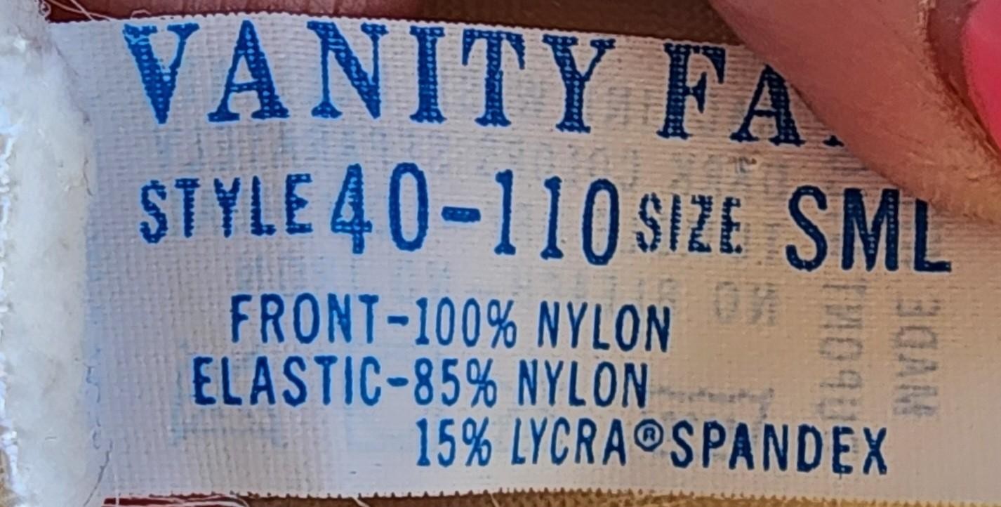 Vintage Vanity Fair Retro Semi Sheer Nylon Lace Bikini Panties Size S Hi-Cut