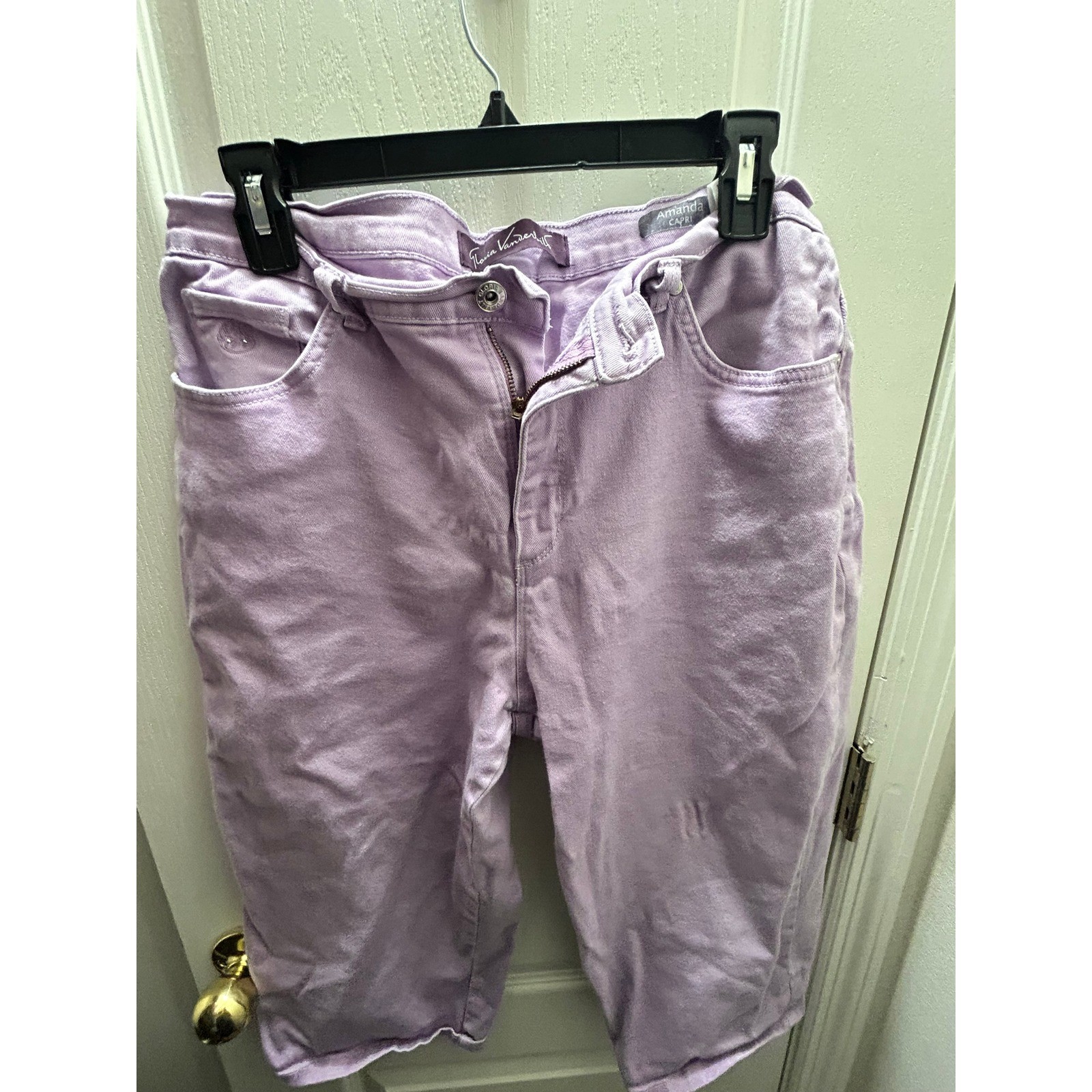 Vintage Gloria Vanderbilt Amanda Capri Jeans Women&rsquo;s Size 12 Lavender Denim