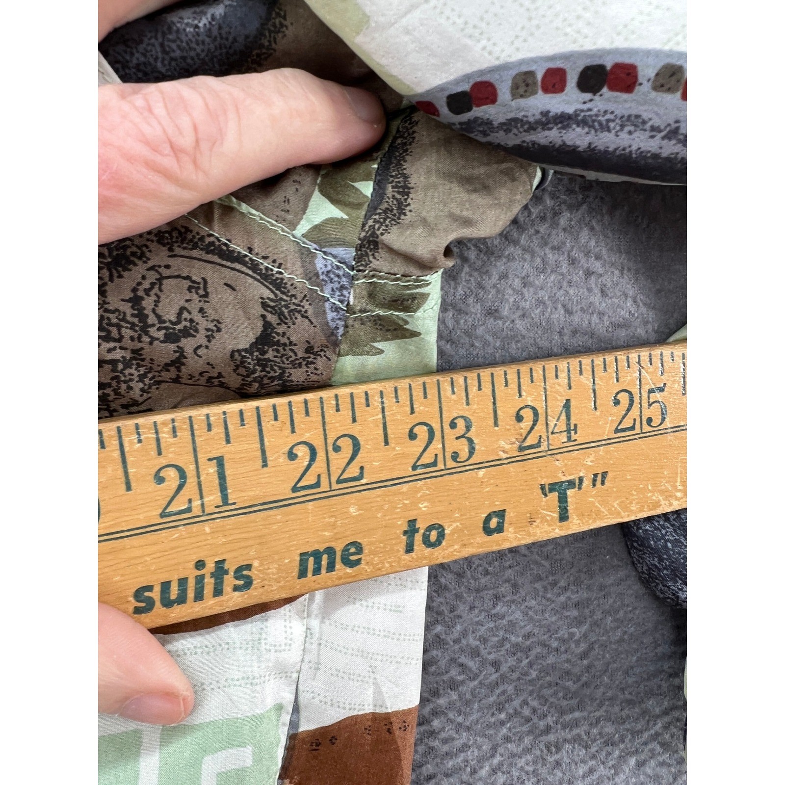 VTG Carte 100% Silk Bomber Jacket Abstract Medallion Print Sage Green Medium