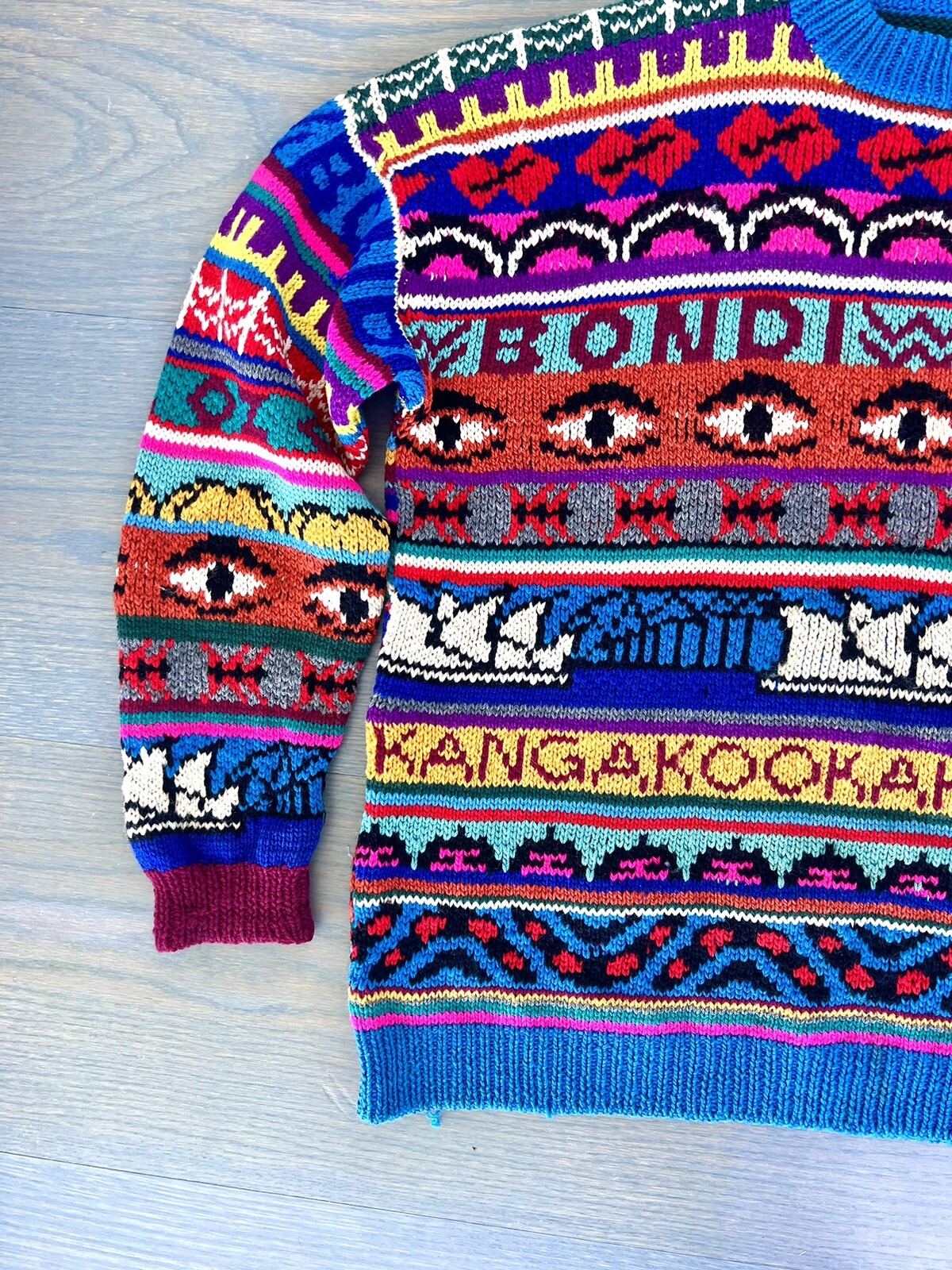 JENNY KEE Rare Vintage Sweater 1980s sydney Opera House Bondi Beach Australia
