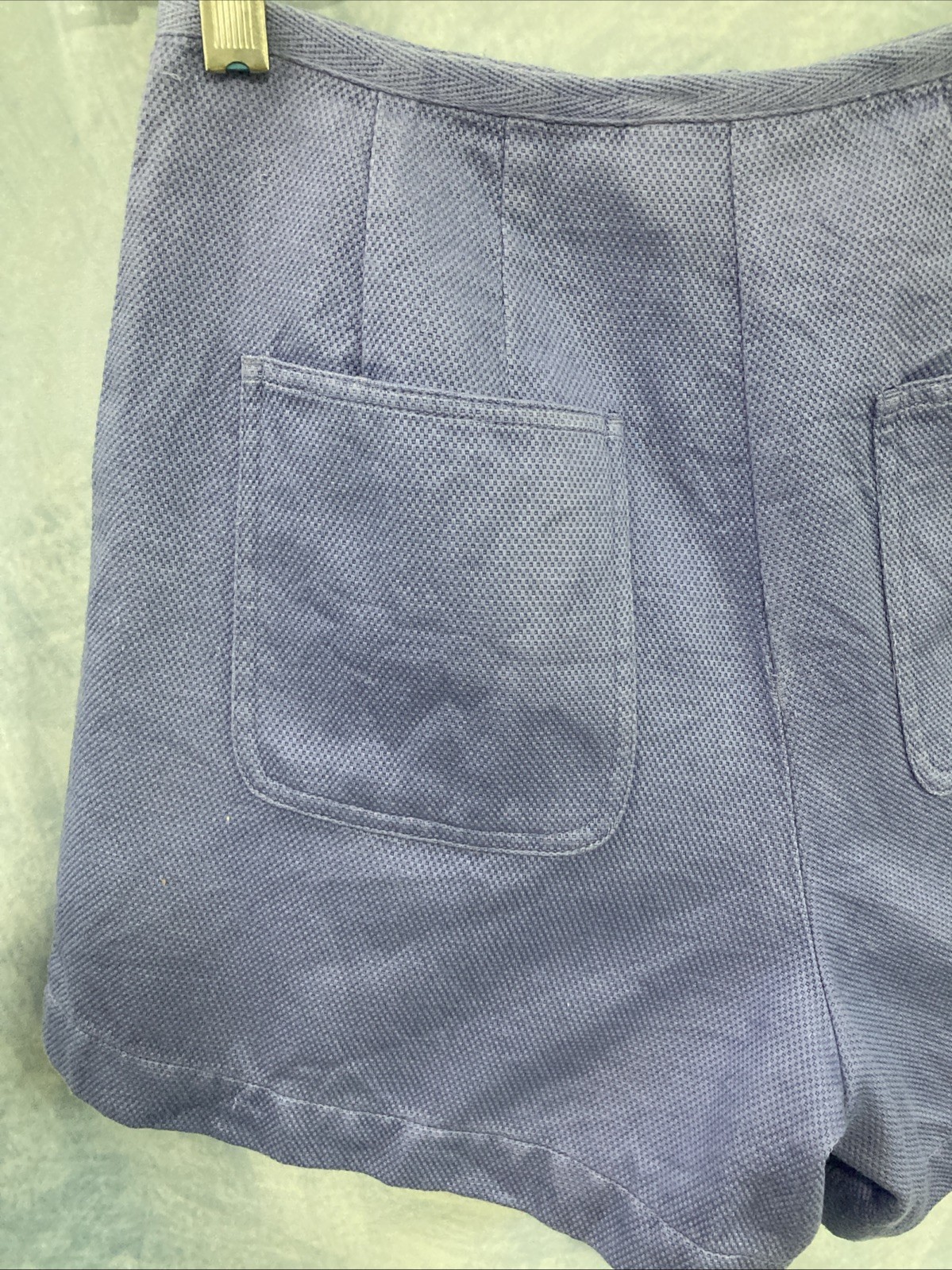 Vtg 90s Copper Key Lavender Purple Shorts High Waisted Cotton Size 3 Hong Kong