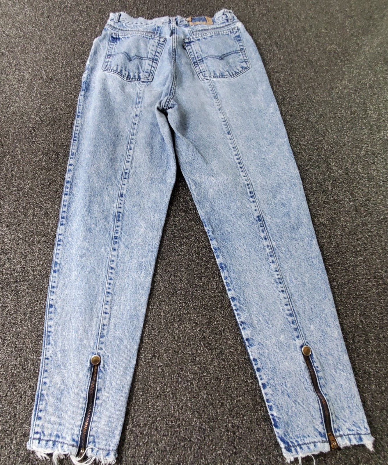 Vintage Levis Silver Tab Jeans Women&rsquo;s 14 28×28 Acid Wash Cotton Ankle Zip 80&rsquo;s