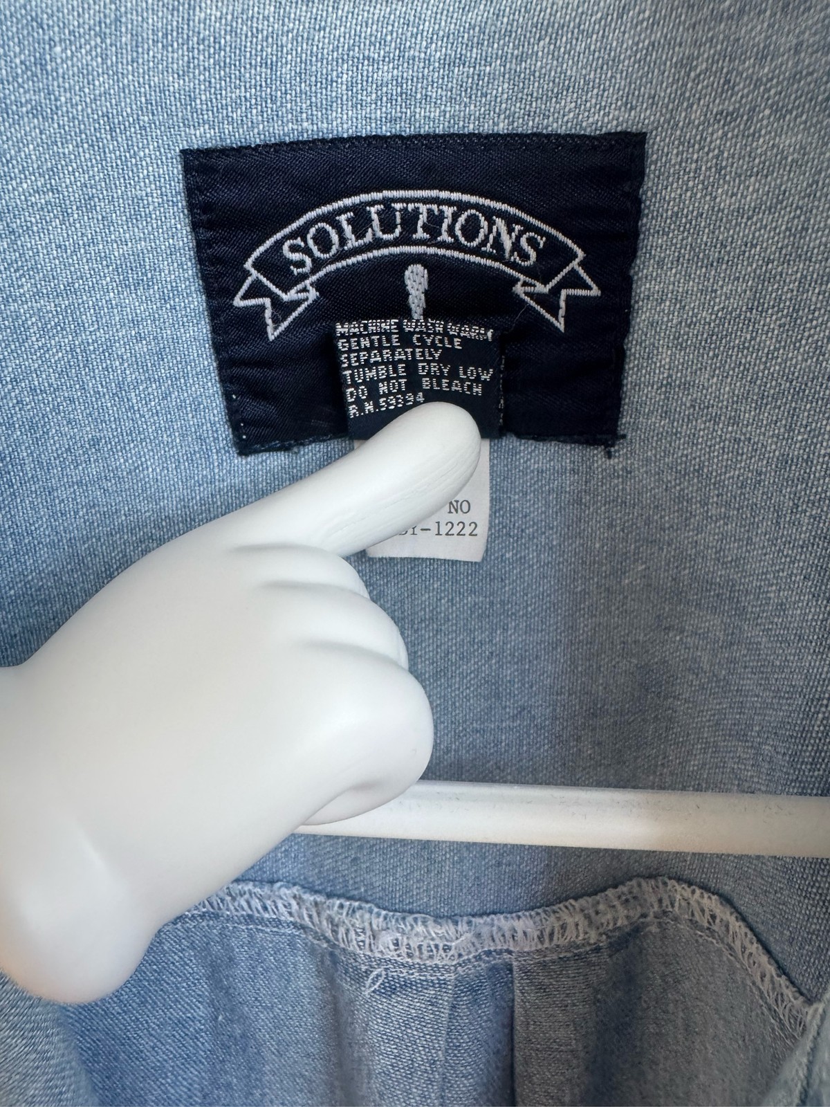 Solution Denim Shirt Teddy Bear Honey Plaid Heart Embroidered Button Up