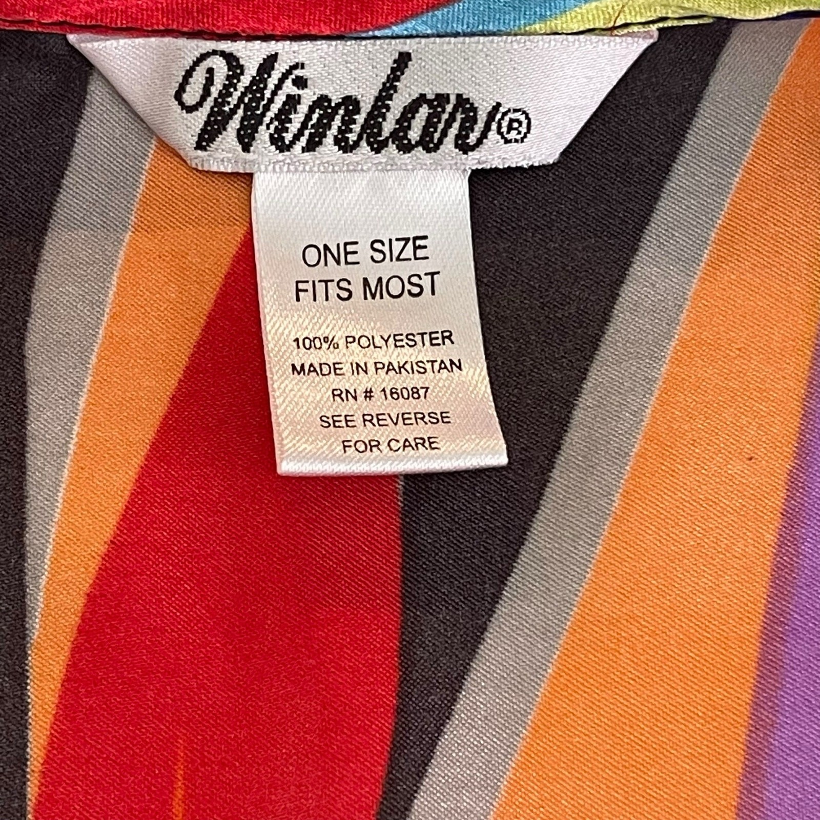 Mrs. Roper Caftan Three’s Company OSFA Winlar Abstract Colorful Swim Cover